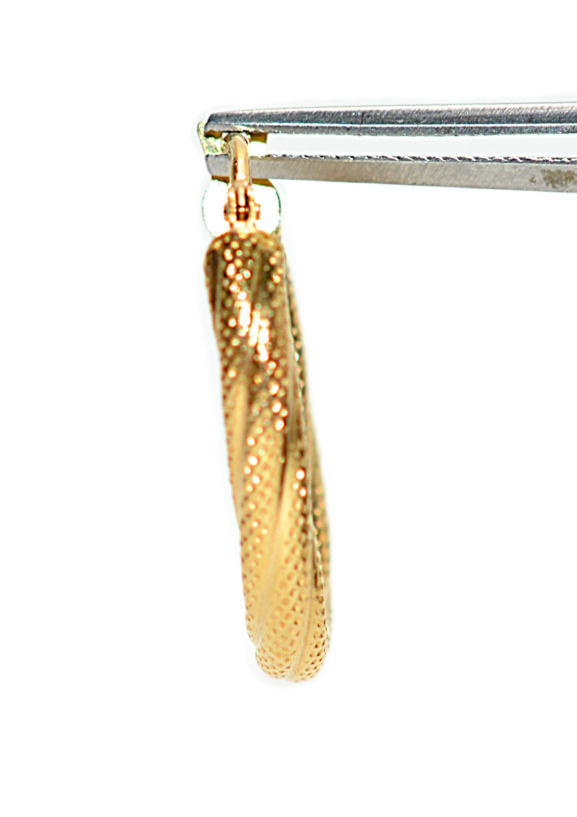 14K Solid Gold Hoop Earrings Gold Earrings Gold Hoops Vintage Earrings Estate Earrings Estate Jewelry Vintage Jewellery Textured Gold