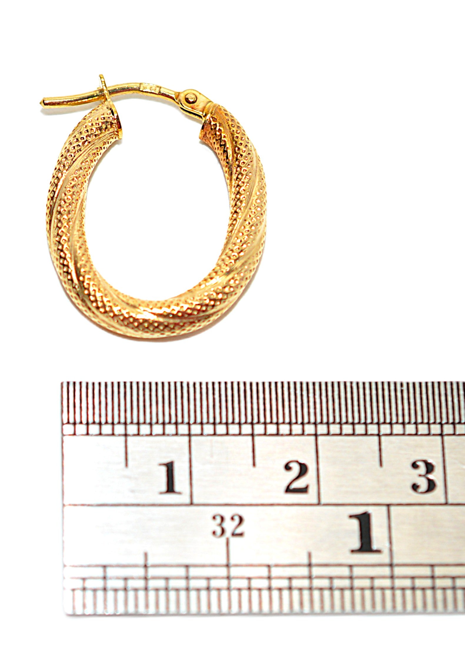 14K Solid Gold Hoop Earrings Gold Earrings Gold Hoops Vintage Earrings Estate Earrings Estate Jewelry Vintage Jewellery Textured Gold