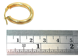 14K Solid Gold Hoop Earrings Gold Earrings Gold Hoops Vintage Earrings Estate Earrings Estate Jewelry Vintage Jewellery Textured Gold