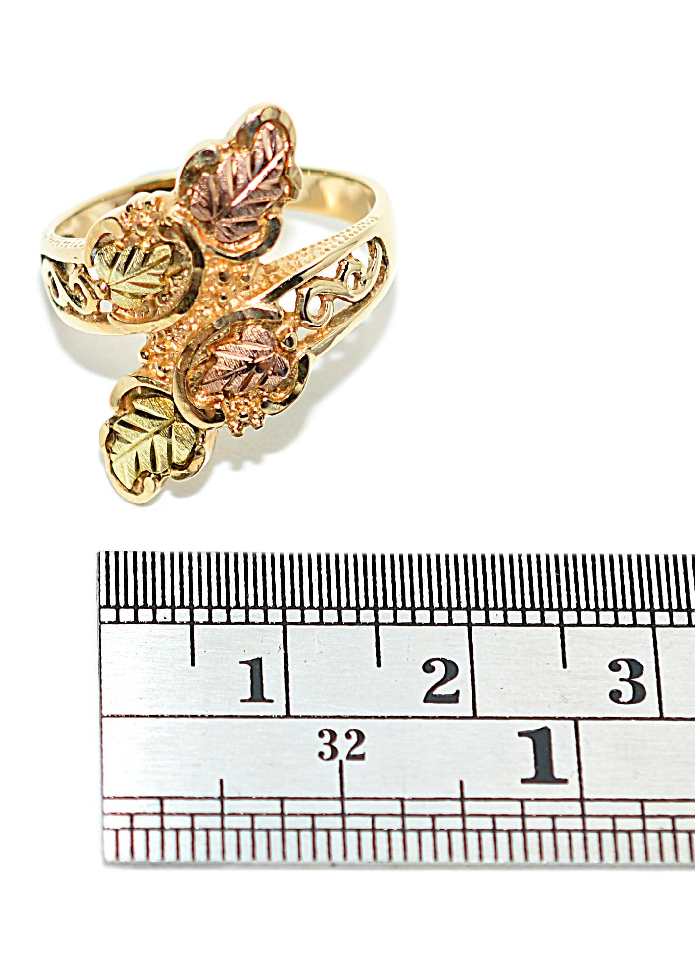 Black Hills Gold Ring 10K Solid Gold Leaf Vine Nature Ring Boho South Dakota
