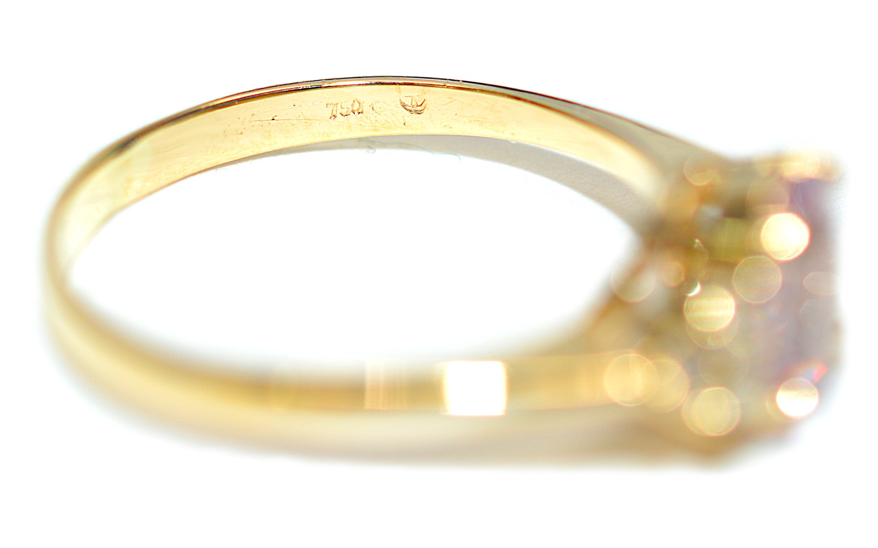 Natural Padparadscha Sapphire & Diamond Ring 18K Solid Gold 1.23tcw Pink Gemstone Ring Engagement Ring Birthstone Ring Statement Ring