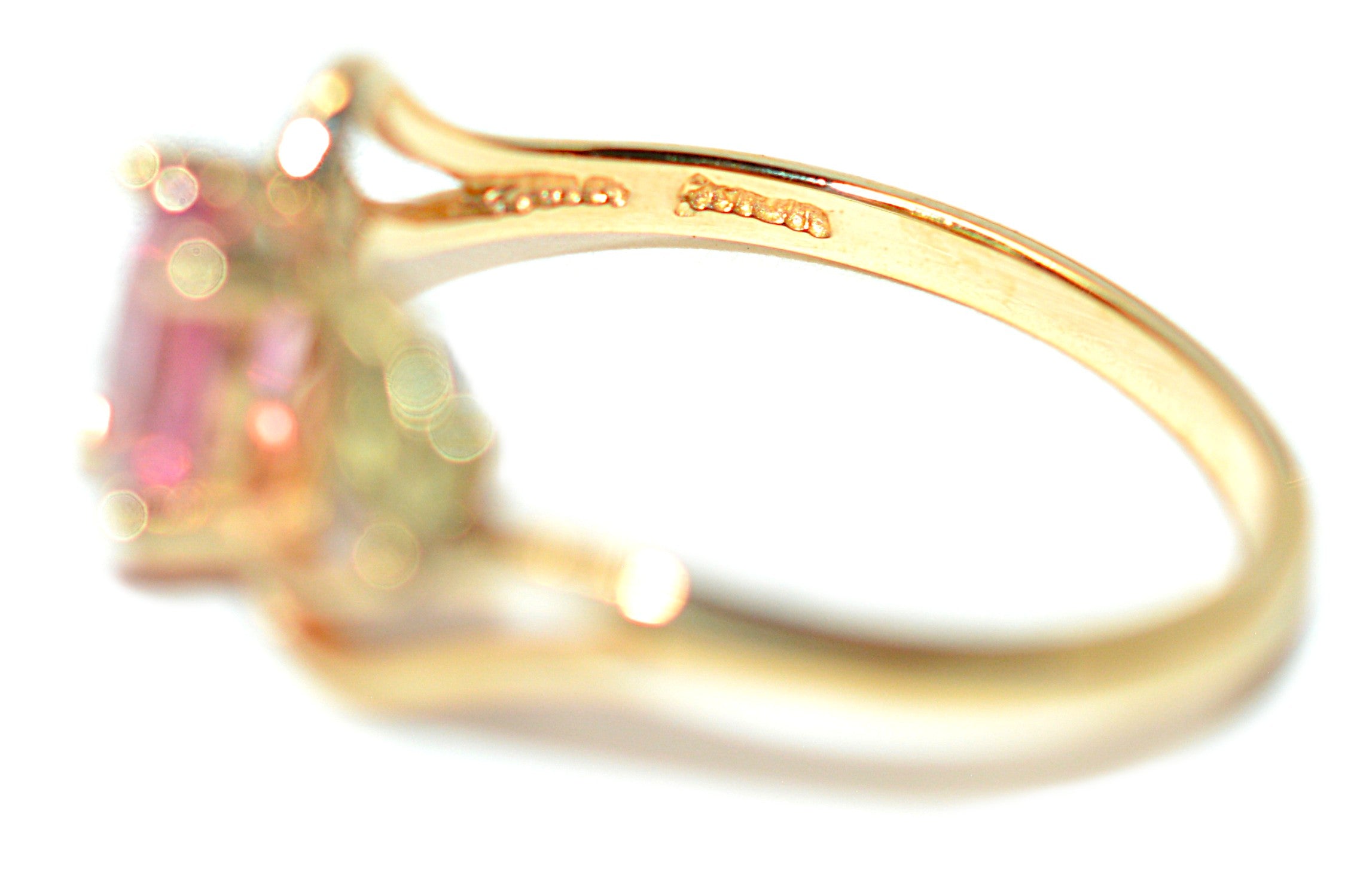 Natural Padparadscha Sapphire Ring 10K Solid Gold 1.00ct Gemstone Black Hills Gold Ring September Birthstone Ring Boho Leaf Nature Ring