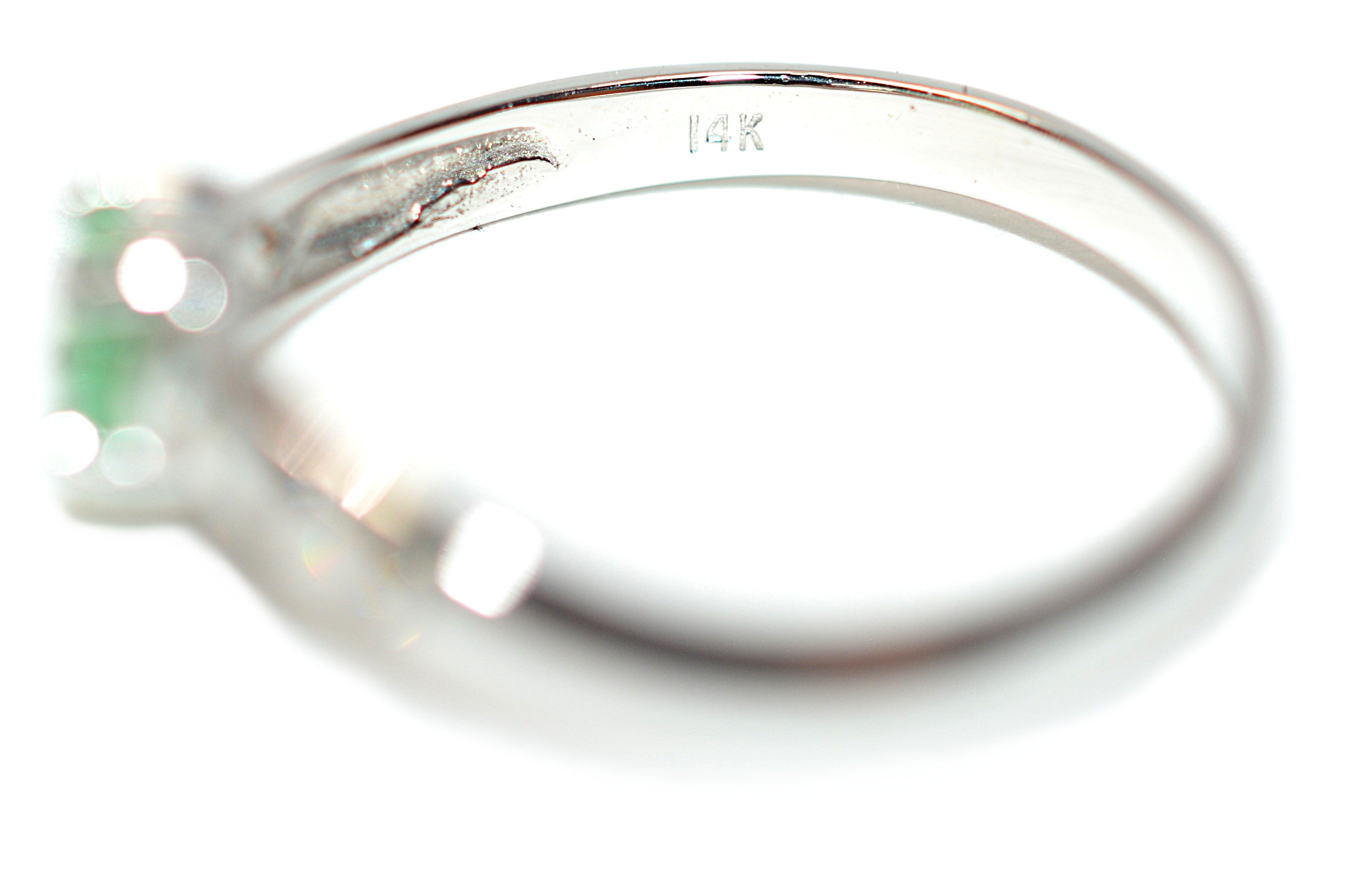 Natural Paraiba Tourmaline & Diamond Ring 14K White Gold .44tcw Gemstone Ring Promise Ring Birthstone Ring Ladies Ring Estate Ring Vintage