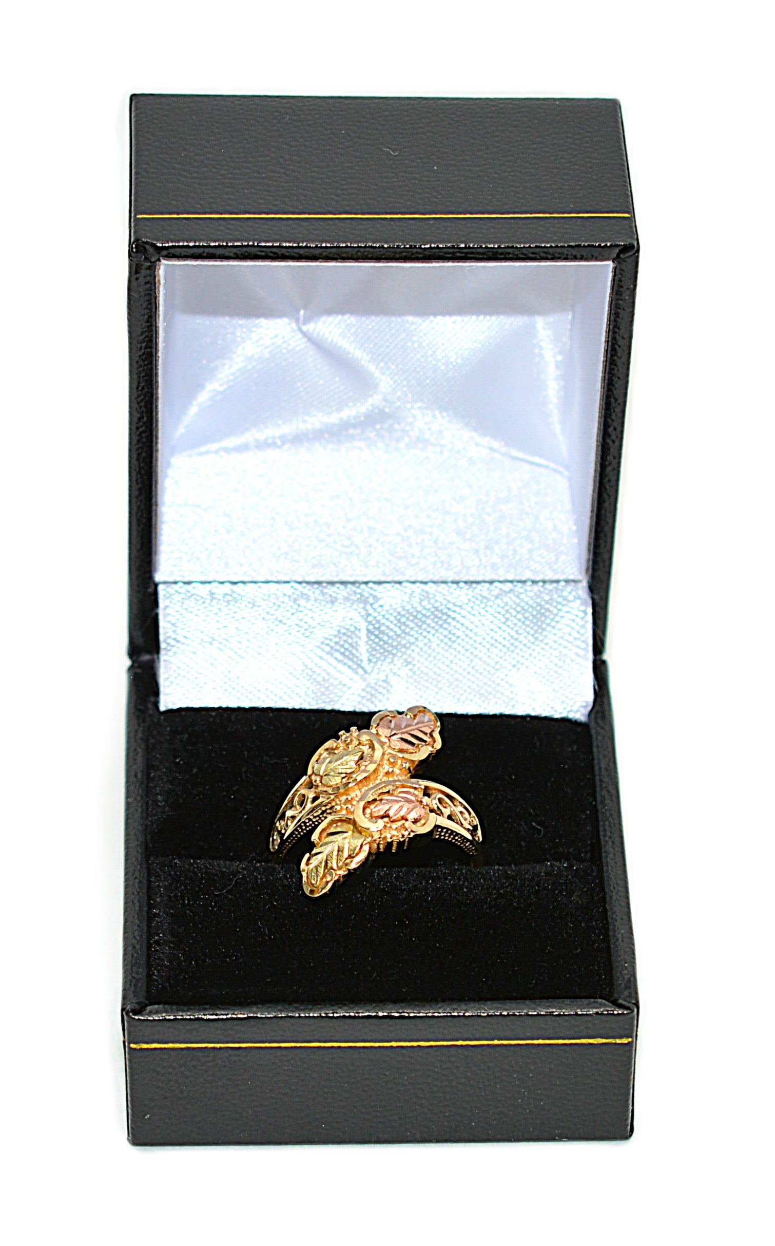 Black Hills Gold Ring 10K Solid Gold Leaf Vine Nature Ring Boho South Dakota