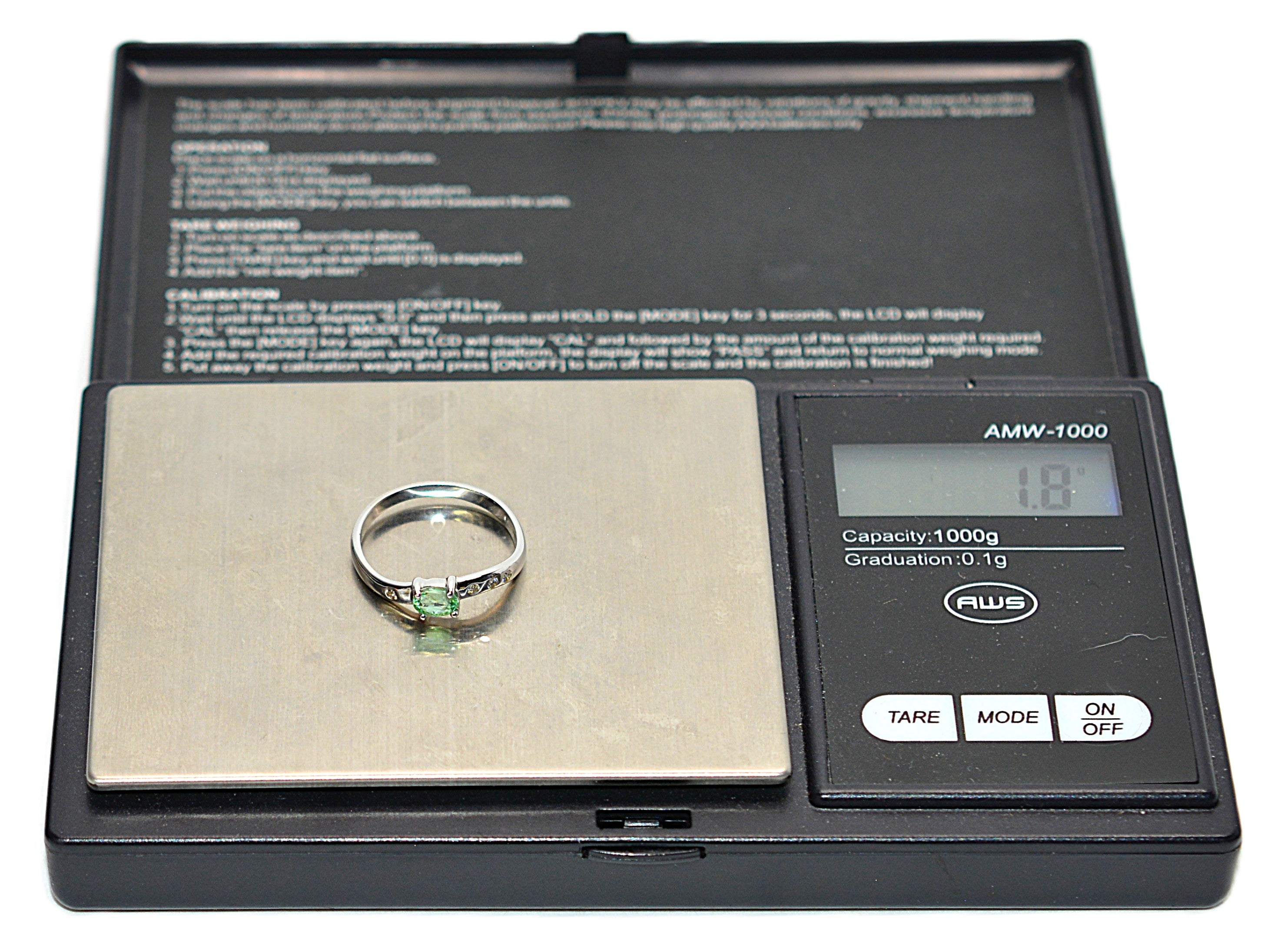 Natural Paraiba Tourmaline & Diamond Ring 14K White Gold .44tcw Gemstone Ring Promise Ring Birthstone Ring Ladies Ring Estate Ring Vintage