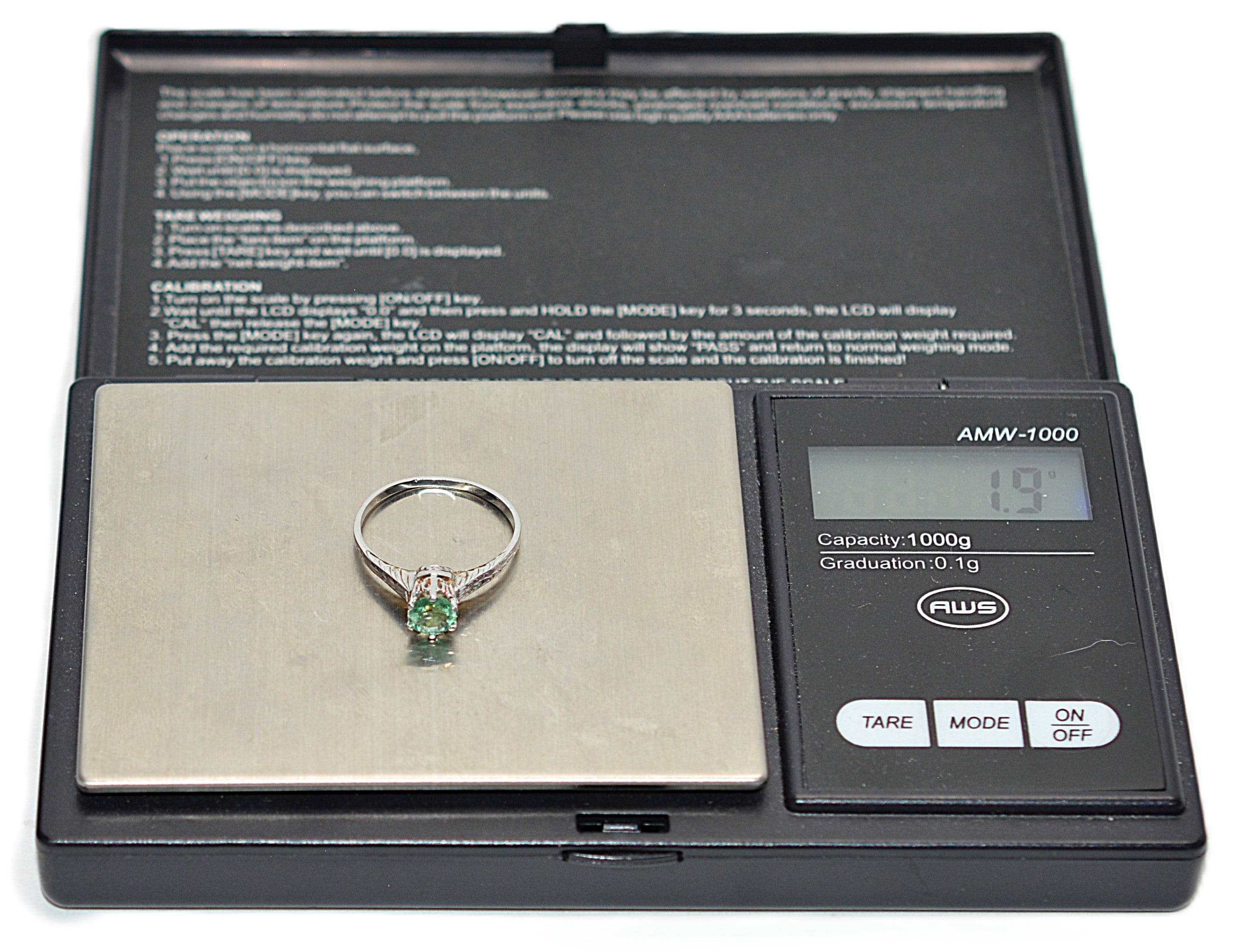 Natural Paraiba Tourmaline Ring 14K White Gold Ring .54ct Gemstone Ring Blue Green Ring Antique Ring Filigree Hand Carved Vintage Jewelry