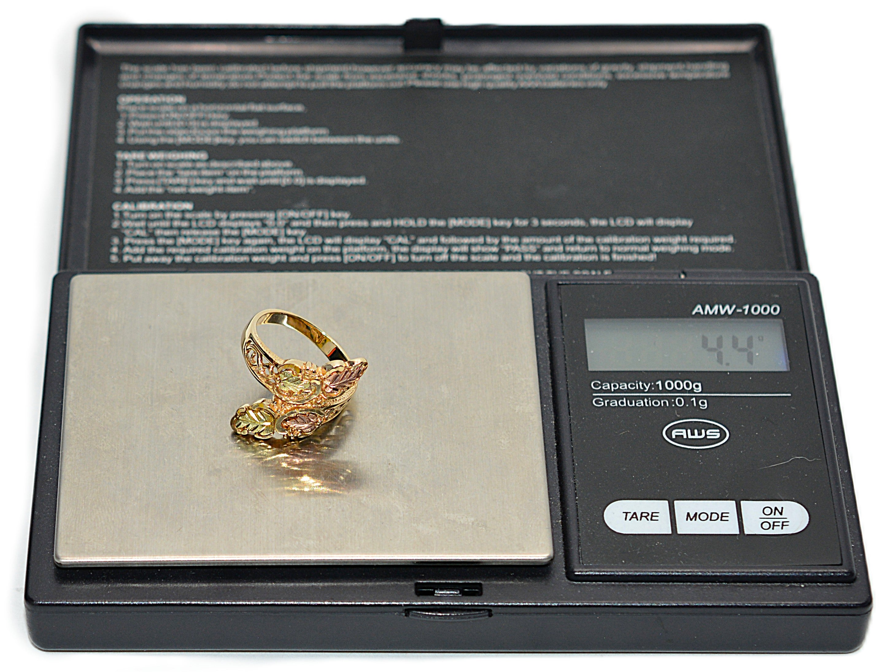 Black Hills Gold Ring 10K Solid Gold Leaf Vine Nature Ring Boho South Dakota