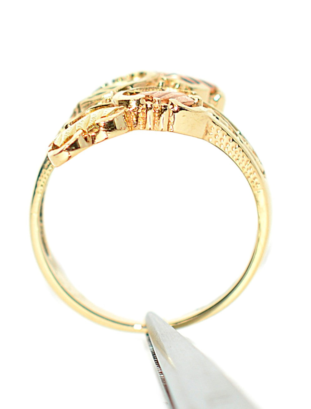 Black Hills Gold Ring 10K Solid Gold Leaf Vine Nature Ring Boho South Dakota