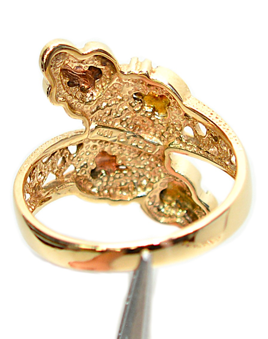 Black Hills Gold Ring 10K Solid Gold Leaf Vine Nature Ring Boho South Dakota