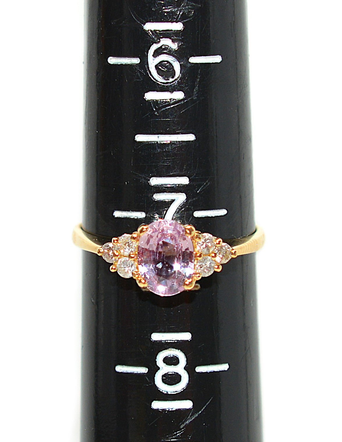 Natural Padparadscha Sapphire & Diamond Ring 18K Solid Gold 1.23tcw Pink Gemstone Ring Engagement Ring Birthstone Ring Statement Ring