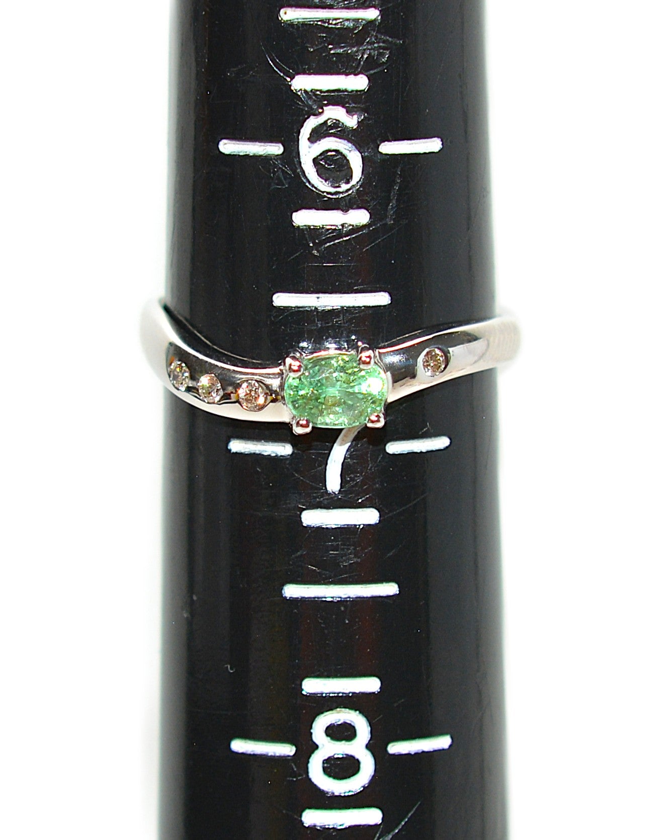 Natural Paraiba Tourmaline & Diamond Ring 14K White Gold .44tcw Gemstone Ring Promise Ring Birthstone Ring Ladies Ring Estate Ring Vintage