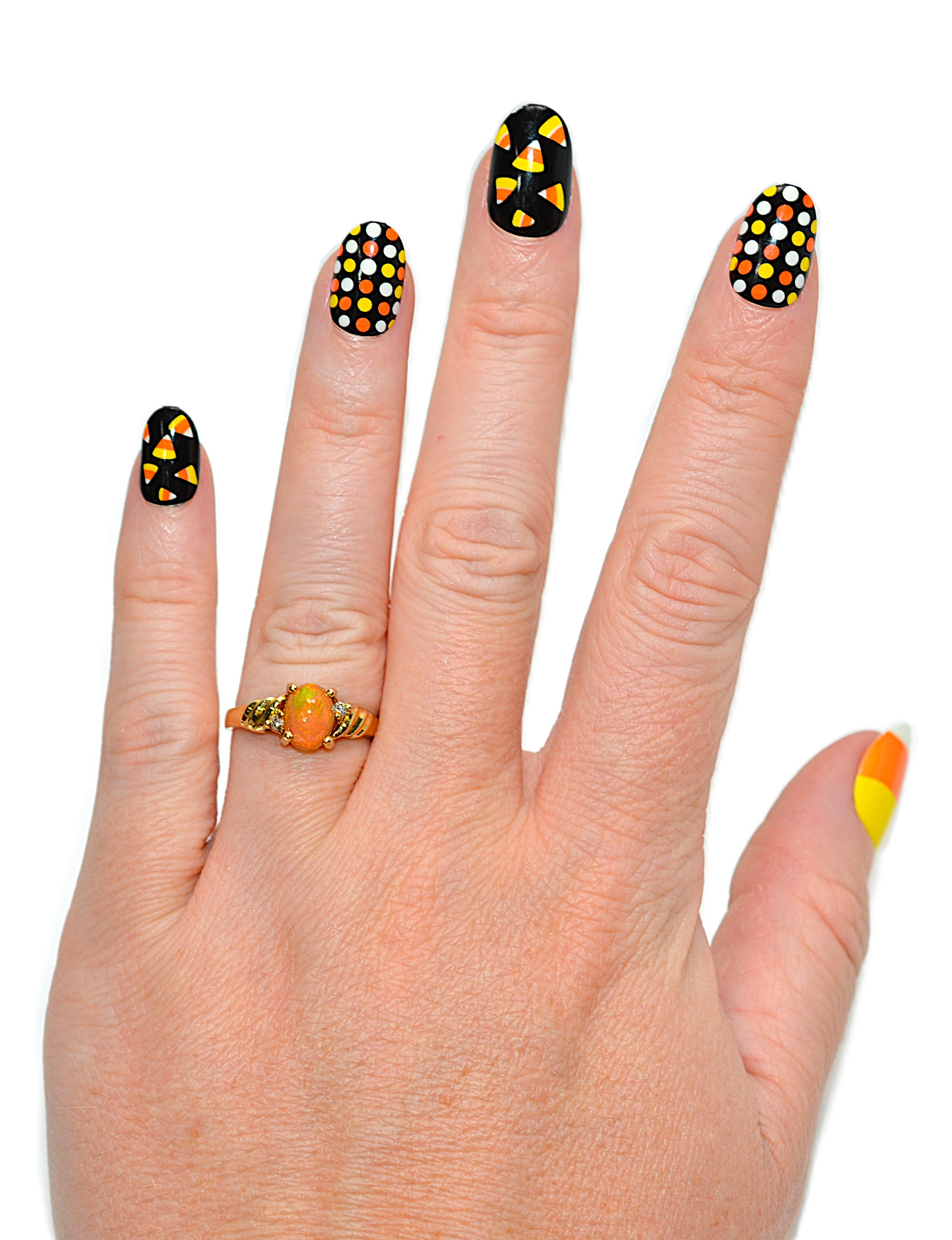 Natural Ethiopian Welo Fire Opal & Diamond Ring 14kt Solid Gold 1.13tcw October Birthstone Ring