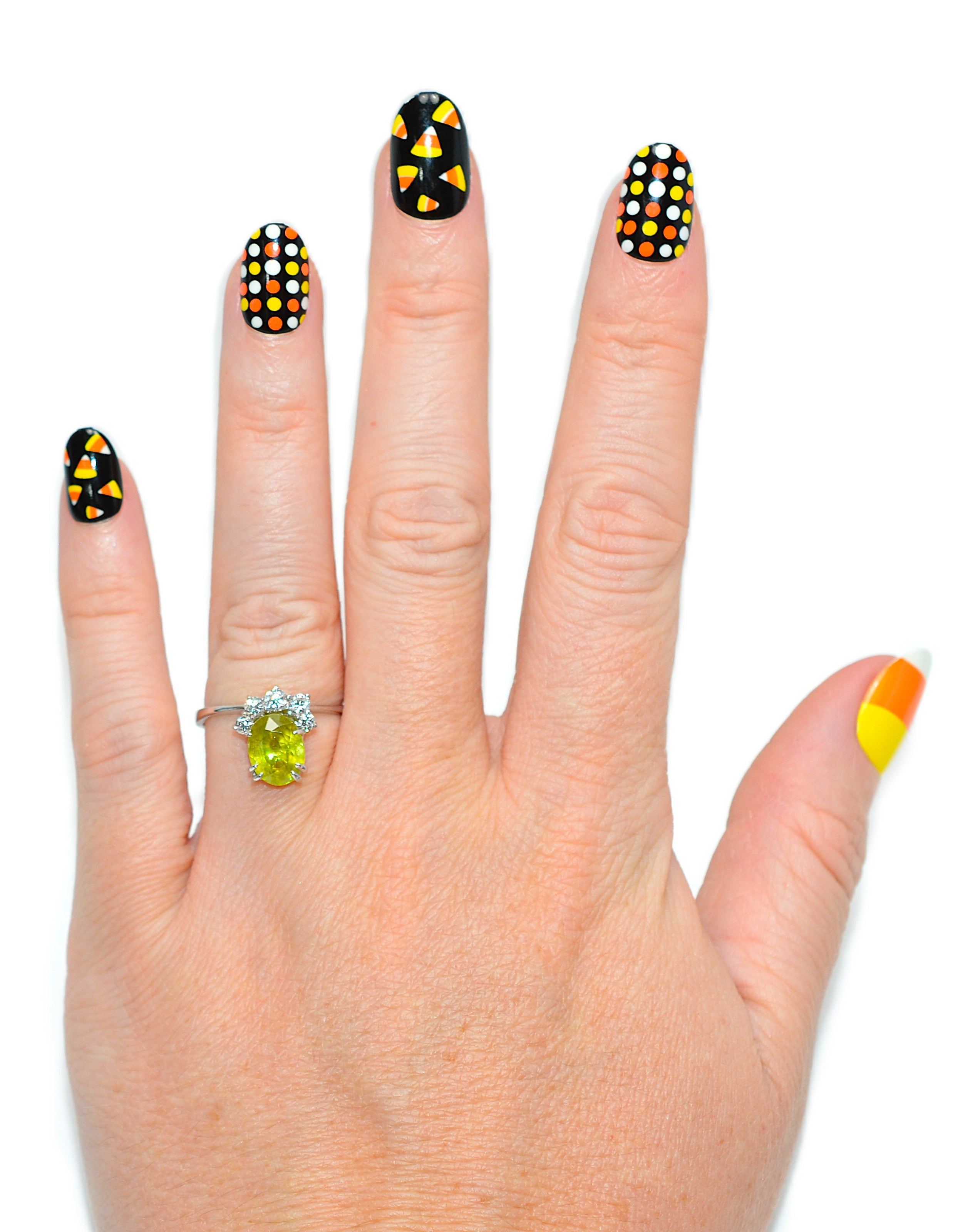 Natural Sphene & Diamond Ring 14K White Gold 2.52tcw Titanite Gemstone Yellow Green Ring Womens Ring Statement Ring Vintage Estate Ring