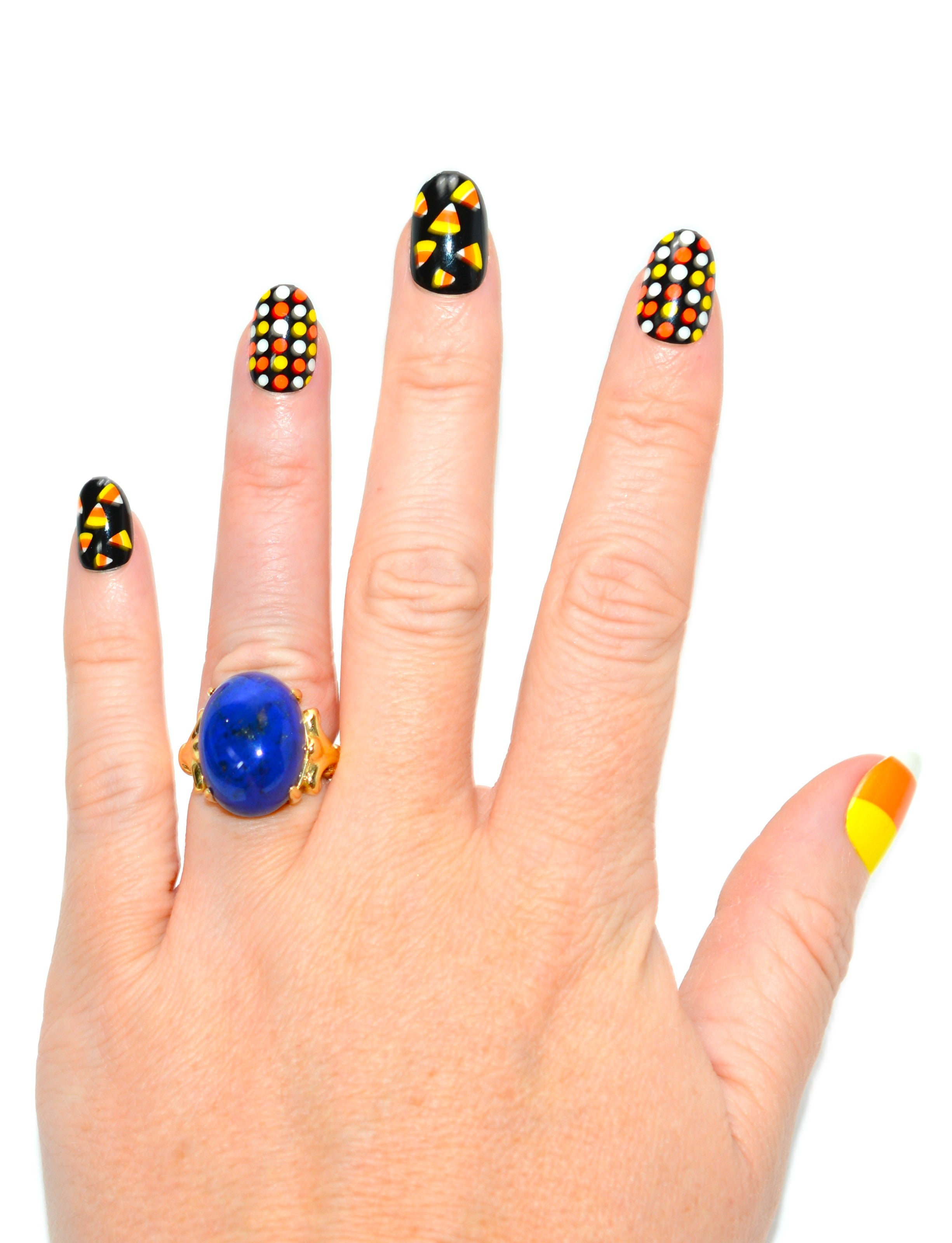 Natural Lapis Lazuli Ring 14K Solid Gold Solitaire Ring Gemstone Ring Blue Ring Cocktail Ring Ladies Ring Vintage Estate Jewelry