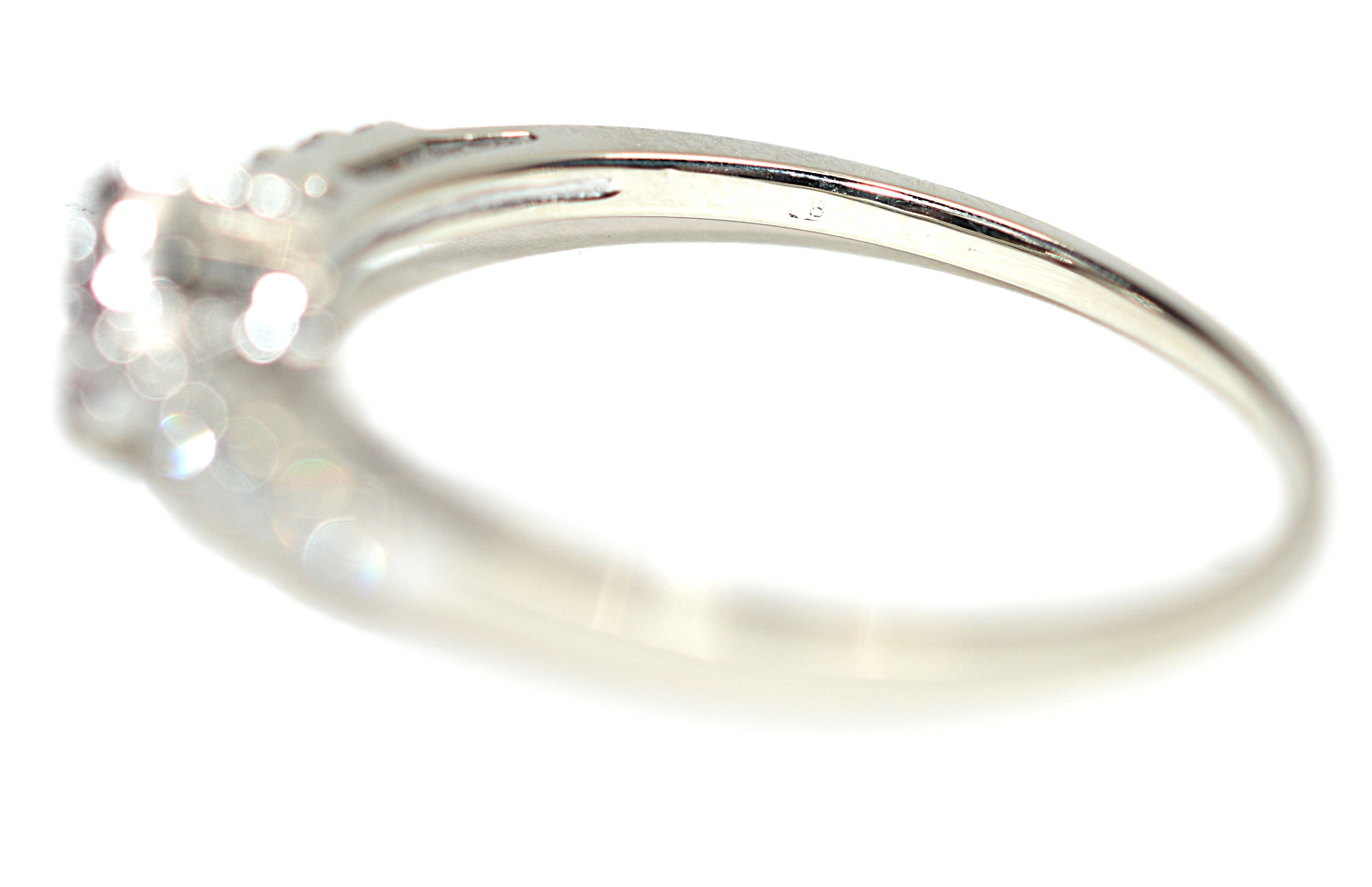 Natural Ruby & Diamond Ring 10K White Gold .29tcw July Birthstone Ring Flower Ring Vintage Estate Jewelry