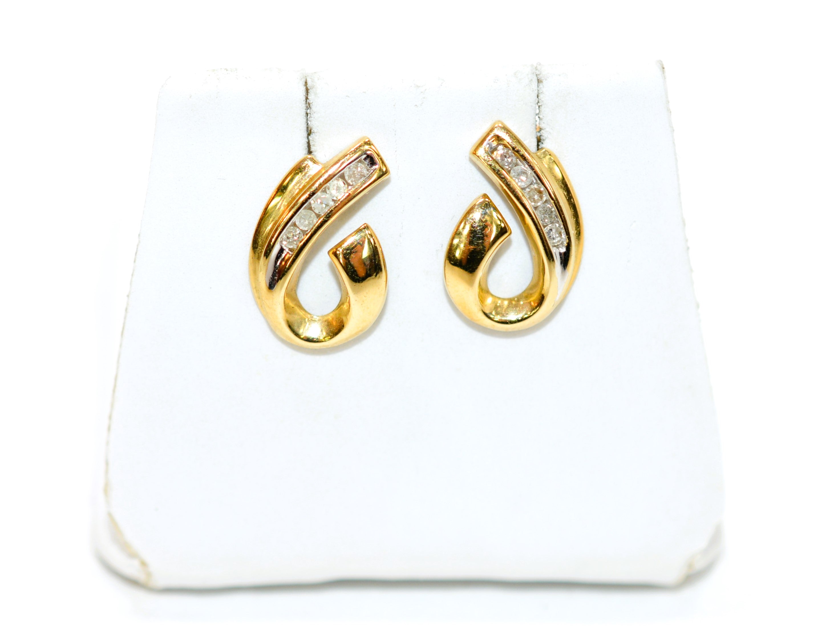 Natural Diamond Earrings 10K Solid Gold .10tcw Cluster Earrings Pave Earrings Stud Earrings Statement Earrings Cocktail Earrings