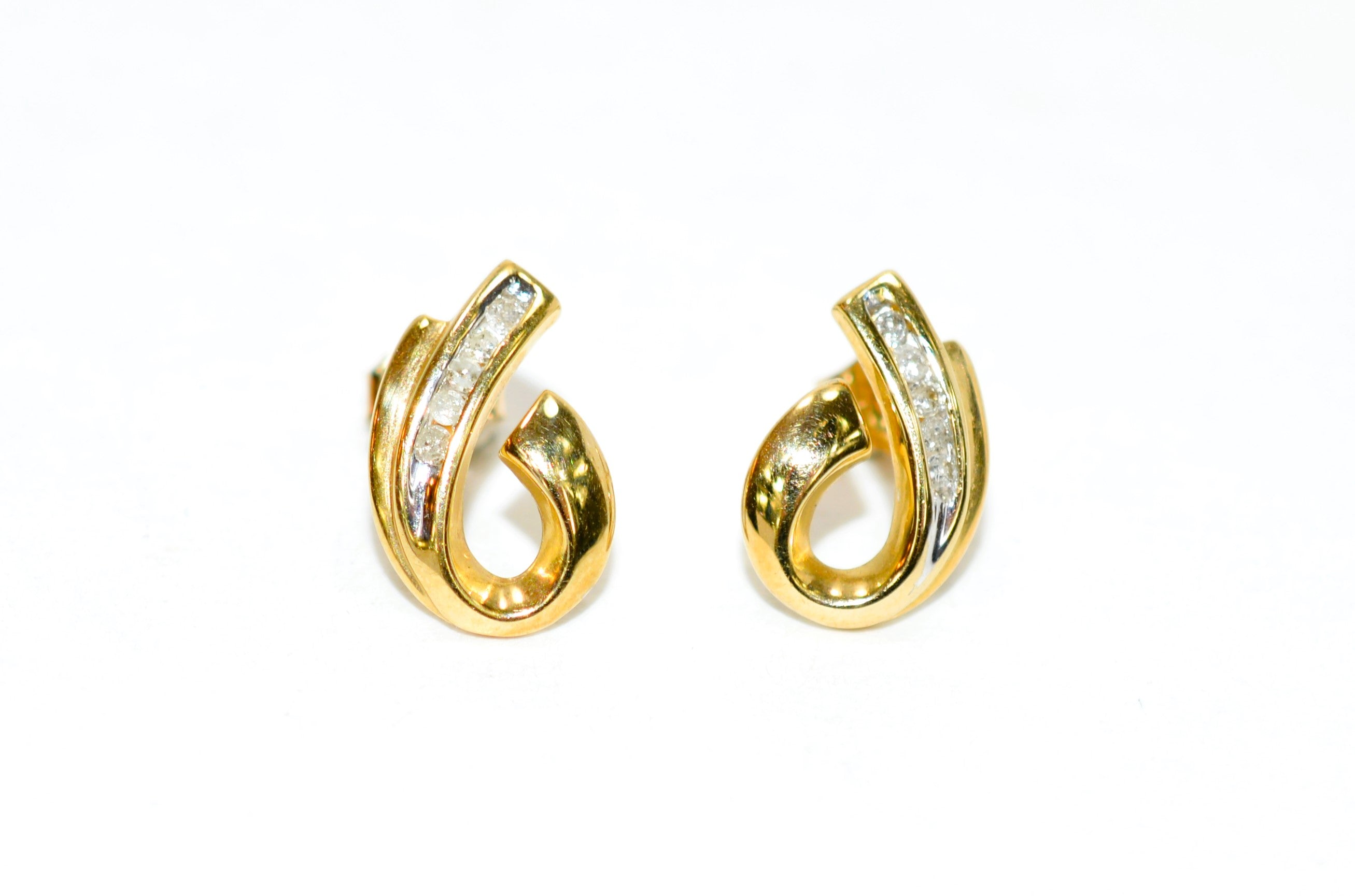 Natural Diamond Earrings 10K Solid Gold .10tcw Cluster Earrings Pave Earrings Stud Earrings Statement Earrings Cocktail Earrings