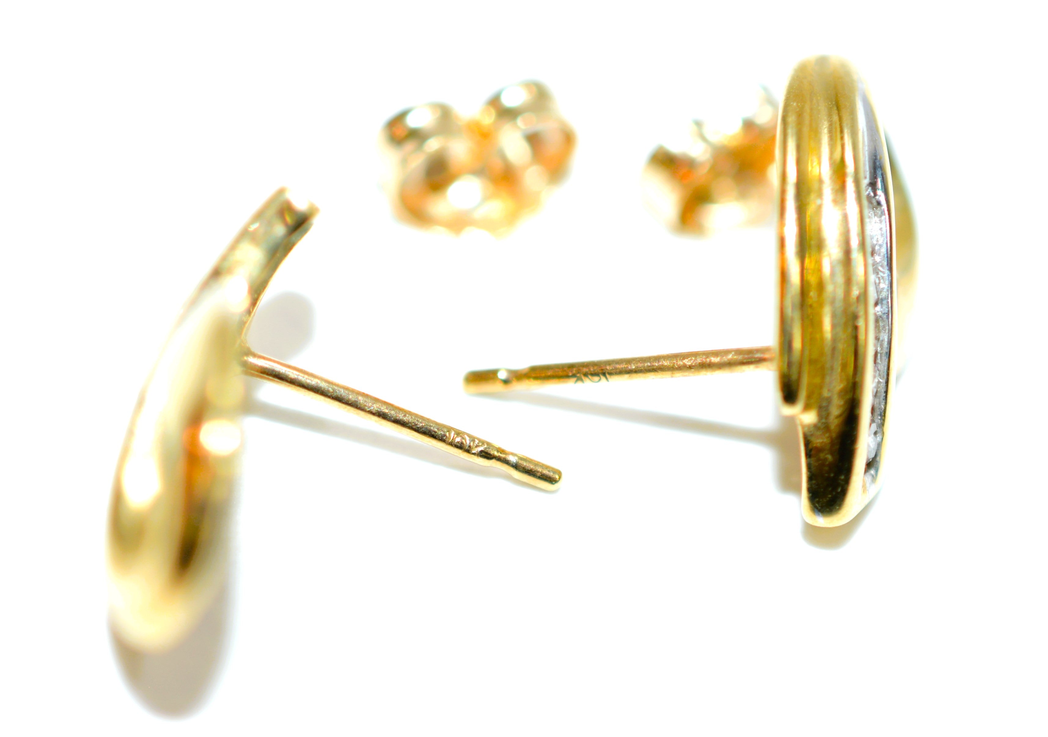 Natural Diamond Earrings 10K Solid Gold .10tcw Cluster Earrings Pave Earrings Stud Earrings Statement Earrings Cocktail Earrings