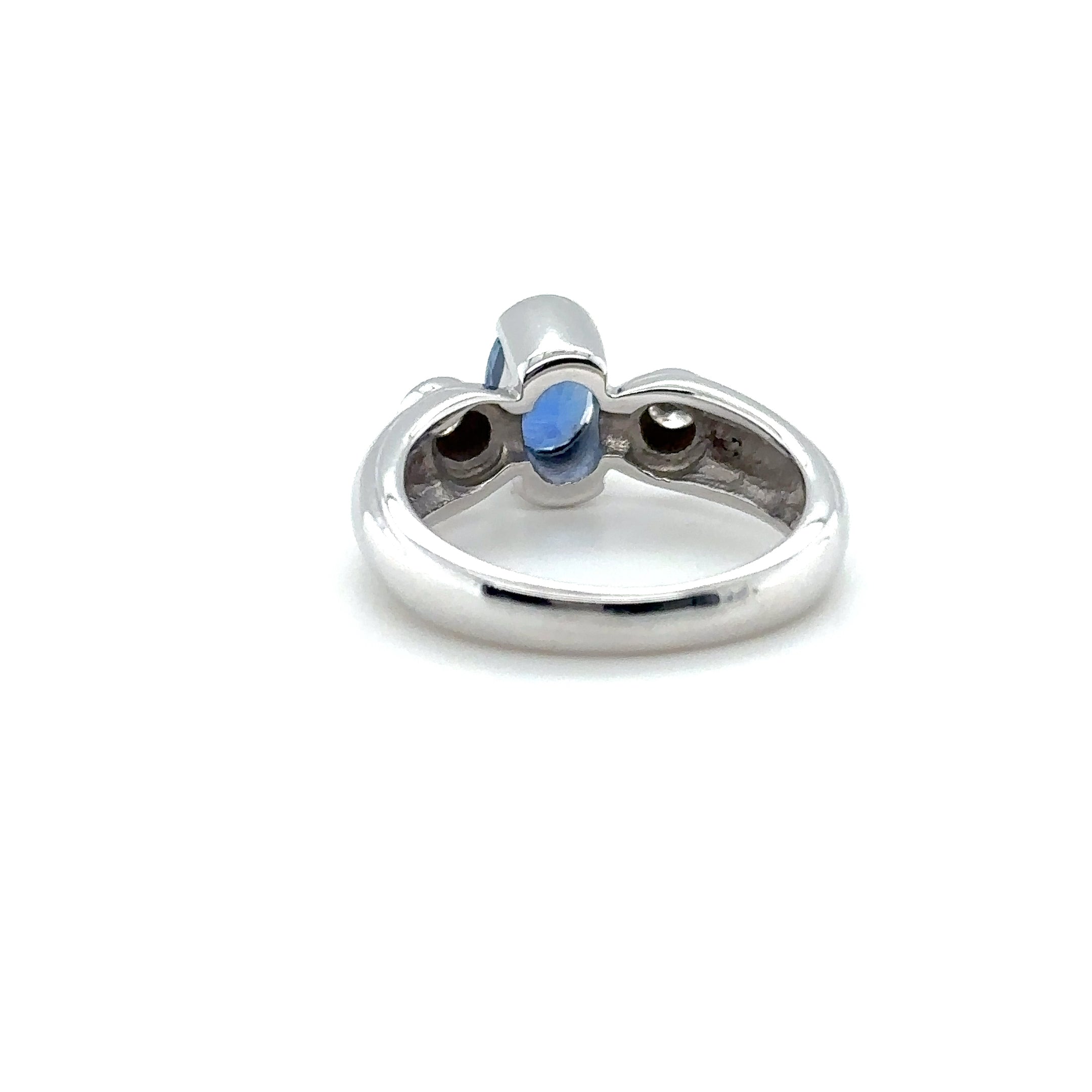 LeVian Natural Ceylon Sapphire & Diamond Ring 14K White Gold 1.44tcw Blue Ring Engagement Ring Bridal Jewelry Statement Ring September Birthstone