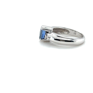 LeVian Natural Ceylon Sapphire & Diamond Ring 14K White Gold 1.44tcw Blue Ring Engagement Ring Bridal Jewelry Statement Ring September Birthstone