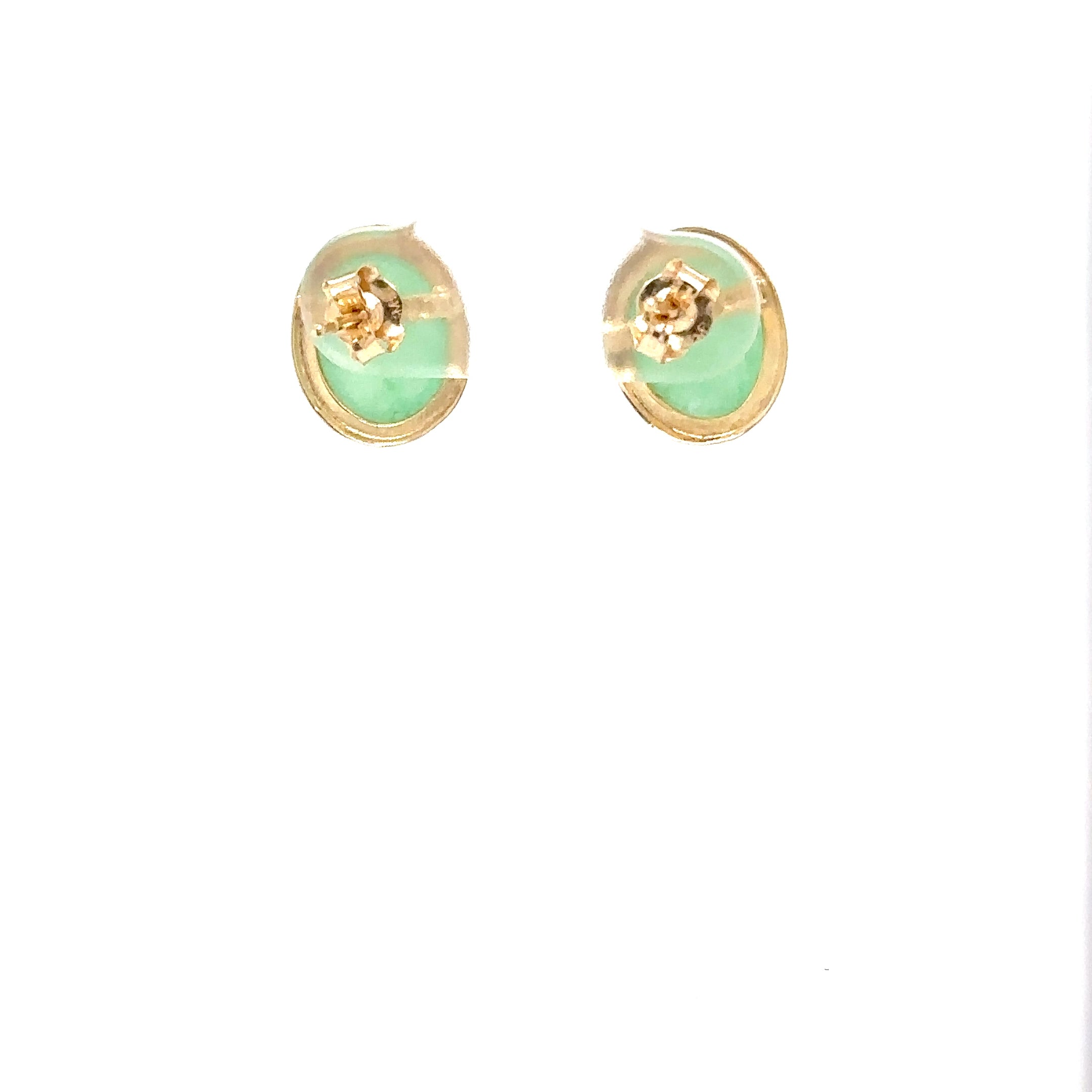 Natural Jade Earrings 14K Solid Gold Earrings Stud Earrings Fine Green Gemstone Statement Earrings Cocktail Earrings Birthstone Jadeite