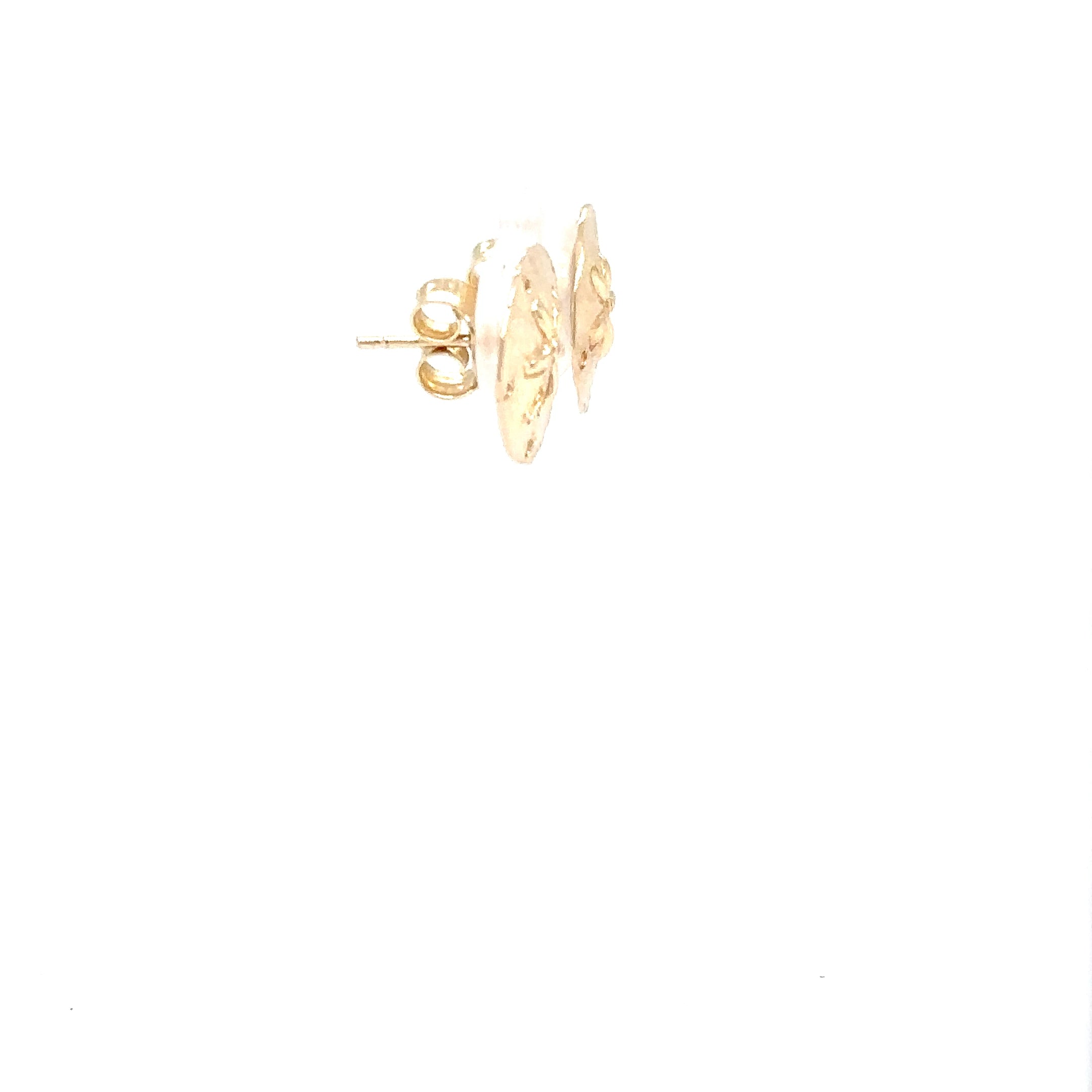 14K Solid Gold Earrings Sand Dollar Seashell Earrings Stud Earrings Beach Nautical Coastal Jewelry Mermaid Earrings Statement Earrings