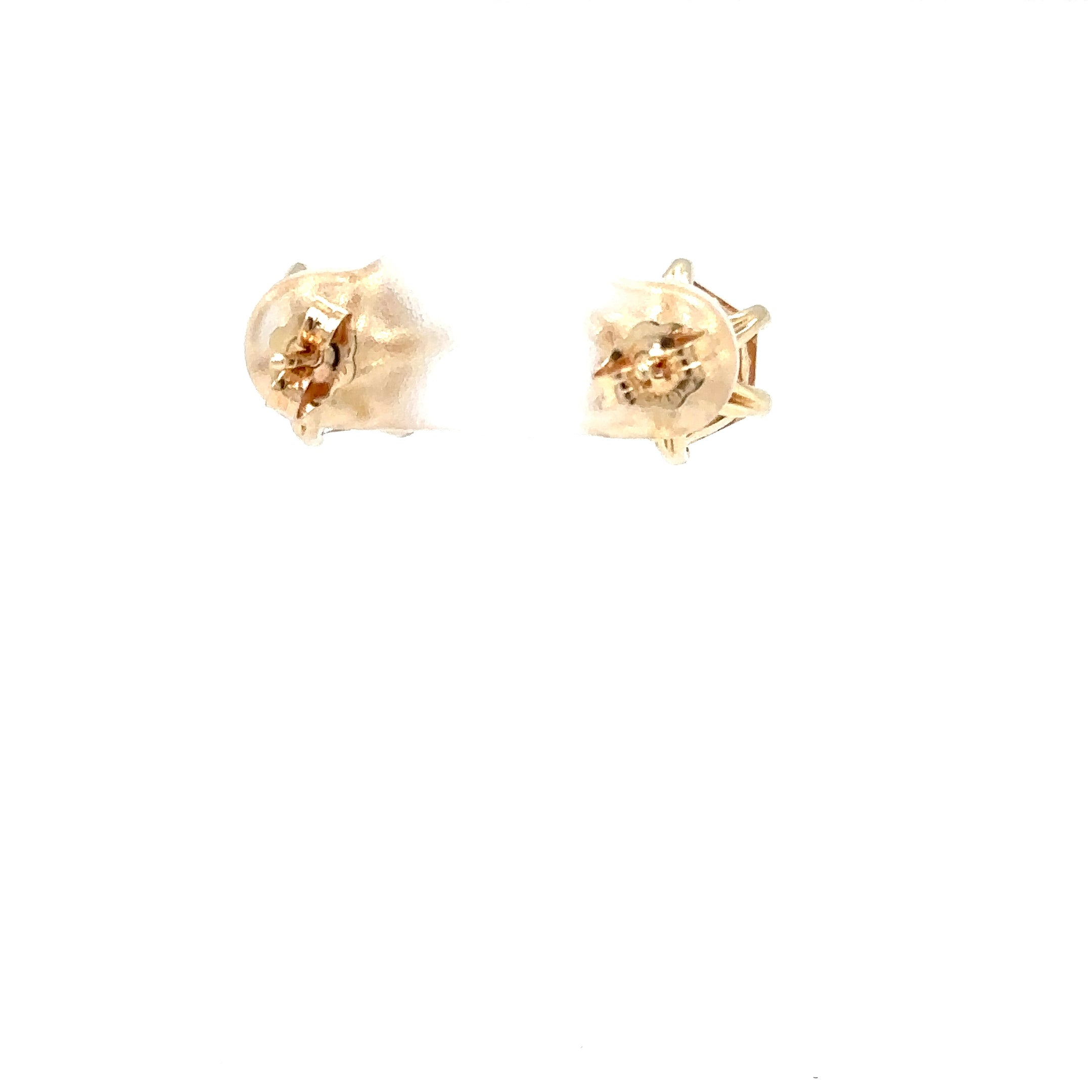 Natural Honey Citrine Earrings 14K Solid Gold 6.22tcw Solitaire Earrings Stud Earrings Gemstone Earrings Birthstone Earrings Fine Earrings