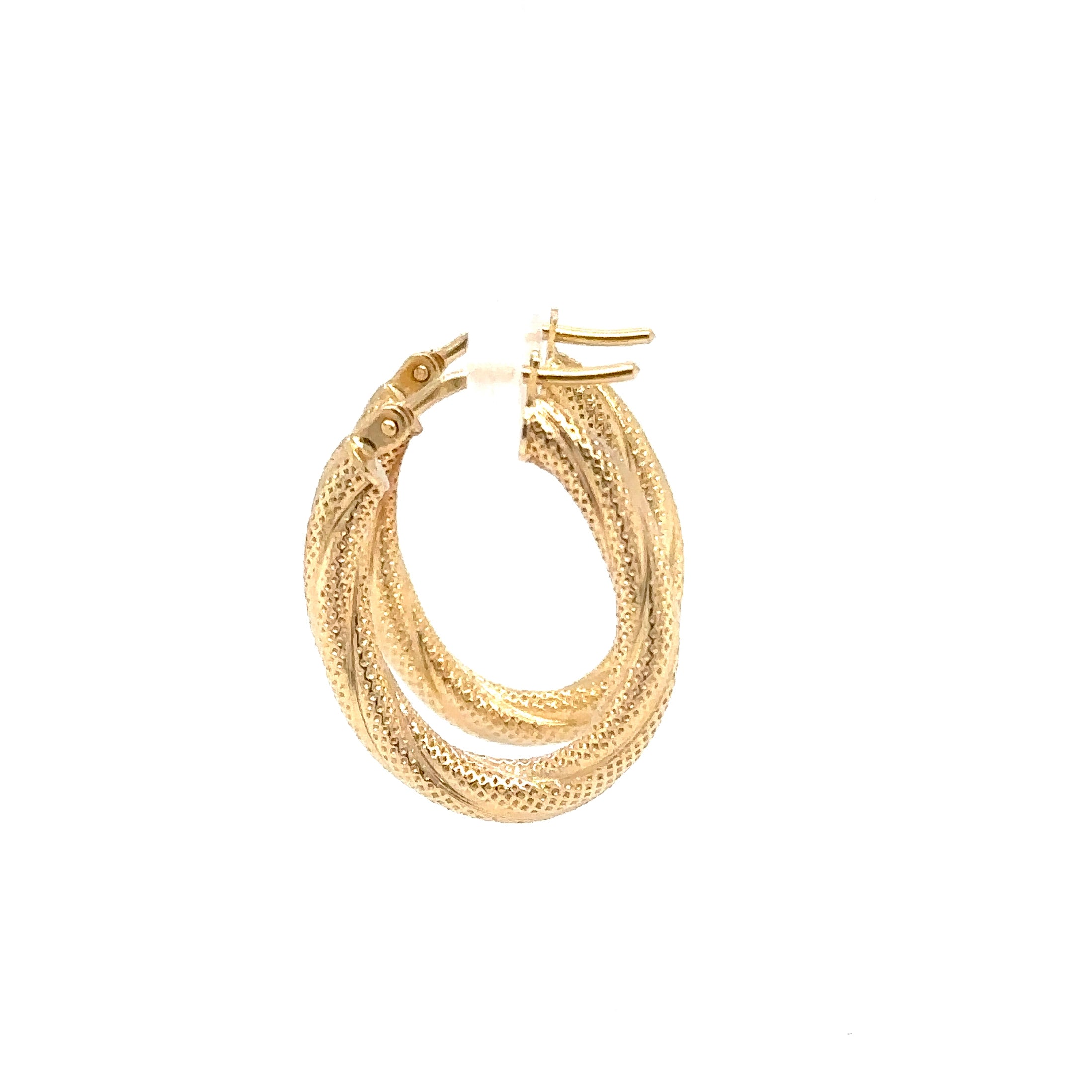 14K Solid Gold Hoop Earrings Gold Earrings Gold Hoops Vintage Earrings Estate Earrings Estate Jewelry Vintage Jewellery Textured Gold