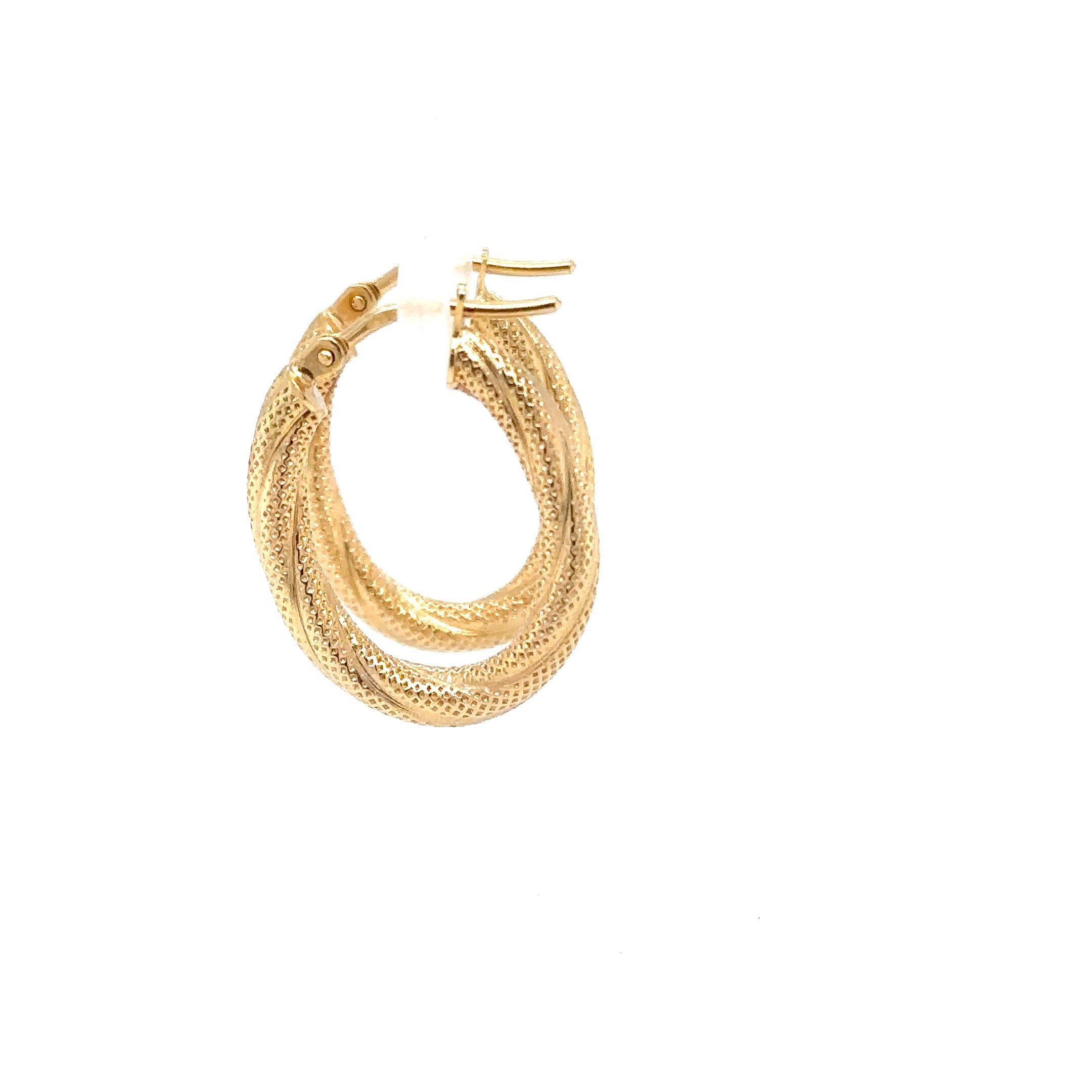 14K Solid Gold Hoop Earrings Gold Earrings Gold Hoops Vintage Earrings Estate Earrings Estate Jewelry Vintage Jewellery Textured Gold