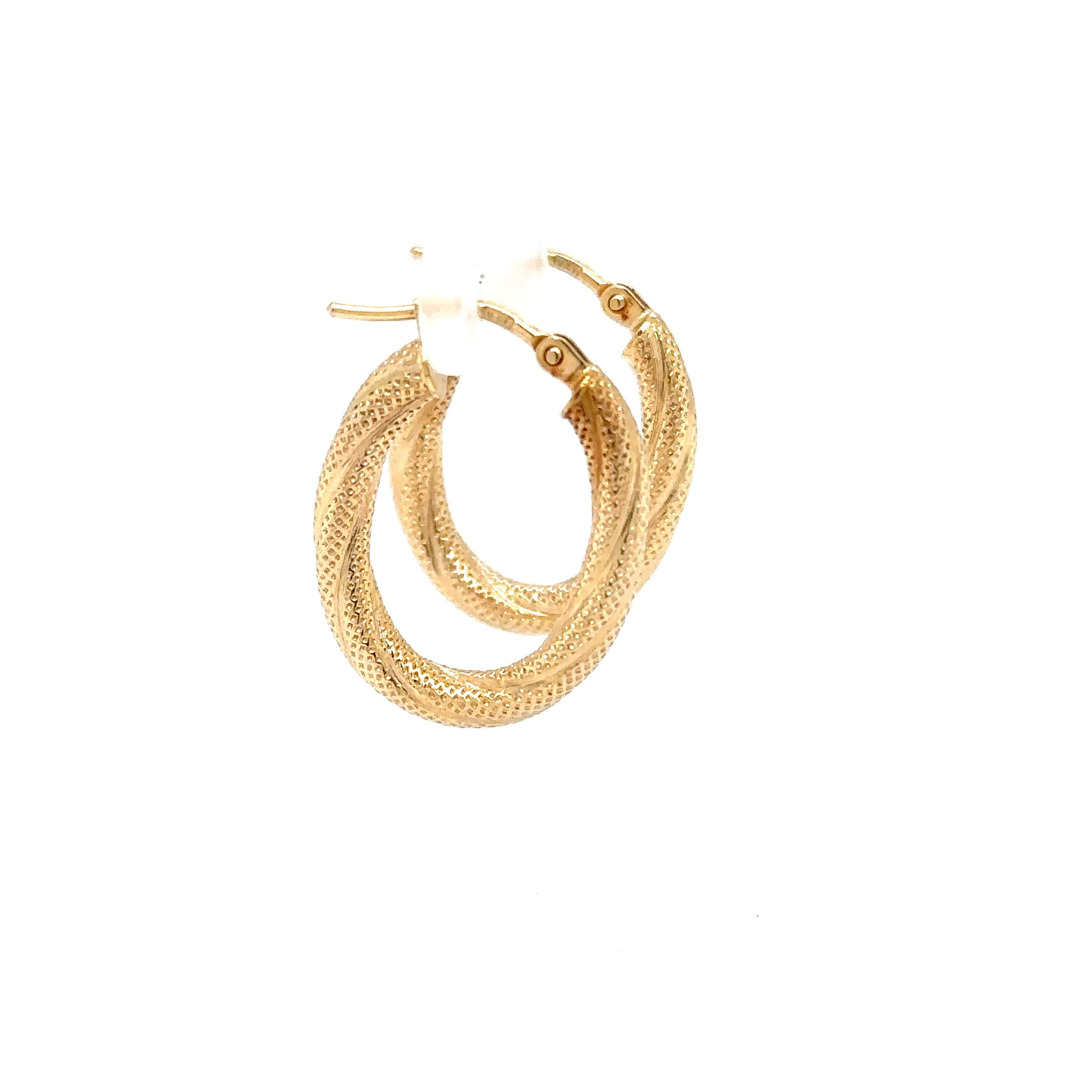 14K Solid Gold Hoop Earrings Gold Earrings Gold Hoops Vintage Earrings Estate Earrings Estate Jewelry Vintage Jewellery Textured Gold