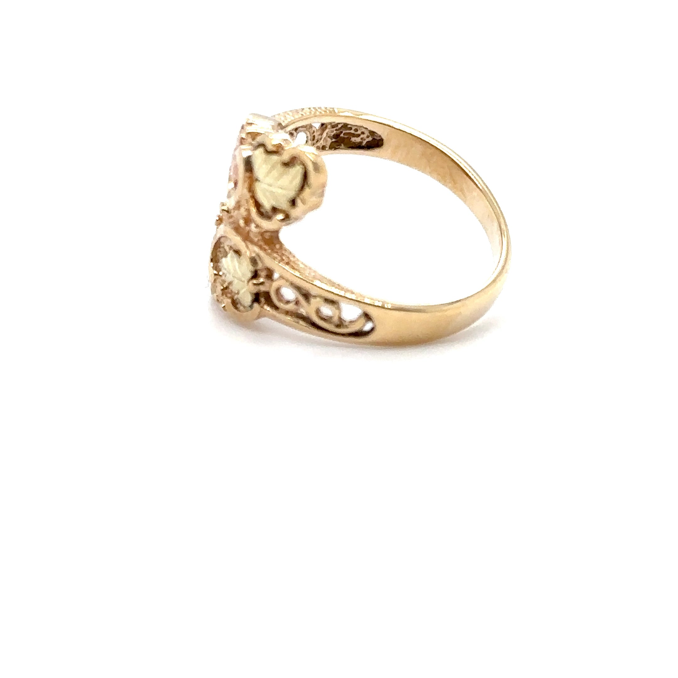 Black Hills Gold Ring 10K Solid Gold Leaf Vine Nature Ring Boho South Dakota