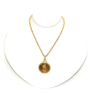 1982 .999 Canadian Gold Maple Leaf 5 Dollar Coin Pendant Necklace 14K Solid Gold Canadian Mint Necklace Bullion Coin Maple Coin Necklace