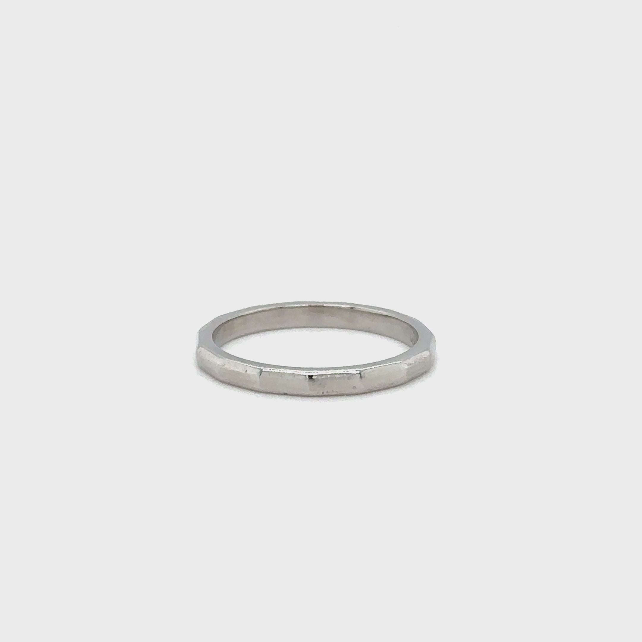 Designer Tiffany & Co. Platinum Ring Band Ring No Stone Ladies Ring Stackable Ring Tiffany & Co. Ring Fine Jewelry Designer Ring