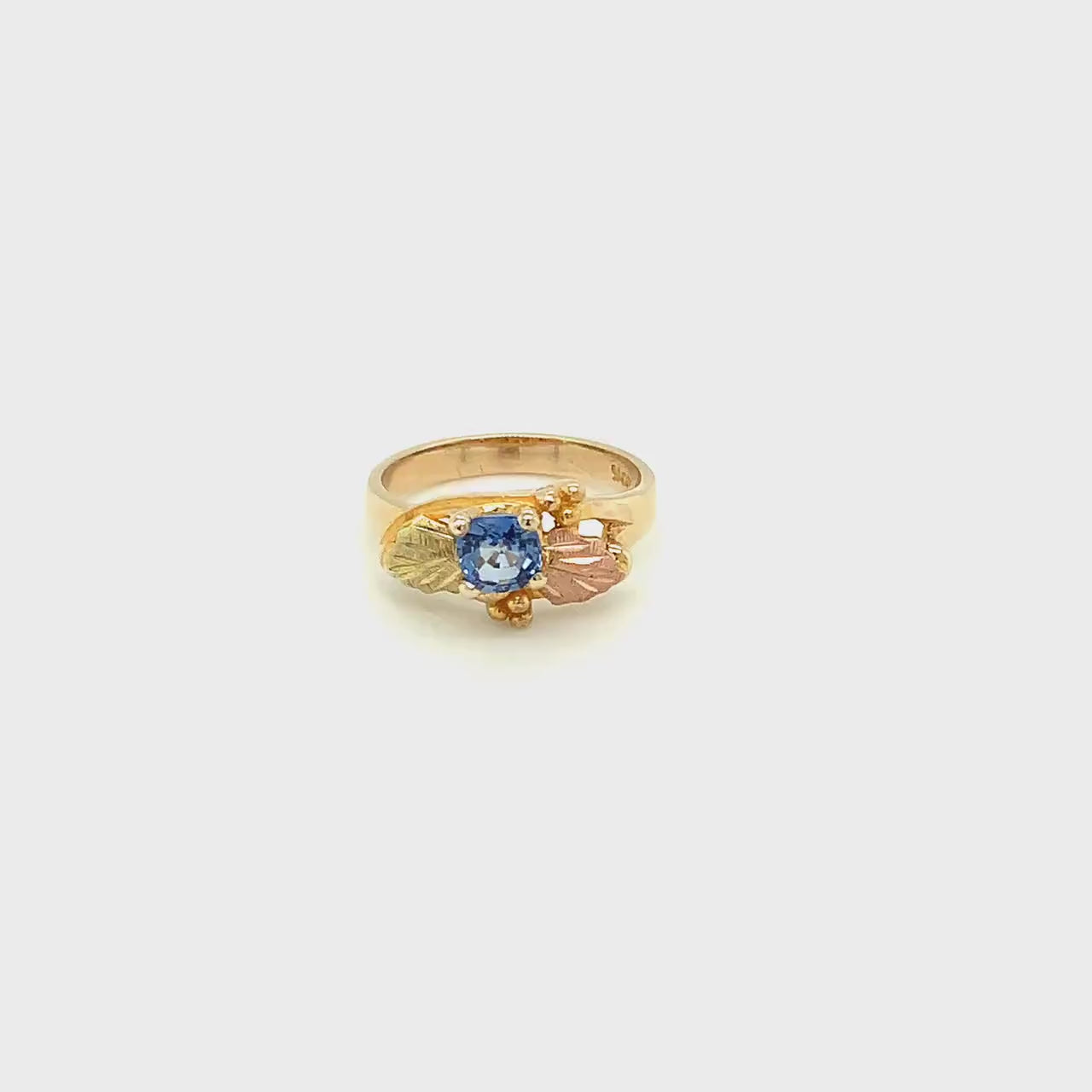 Natural Ceylon Sapphire Ring 10K Solid Gold .47ct Sri Lankan Sapphire Ring Black Hills Dakota Ring Solitaire Ring Vintage Ring Nature Ring
