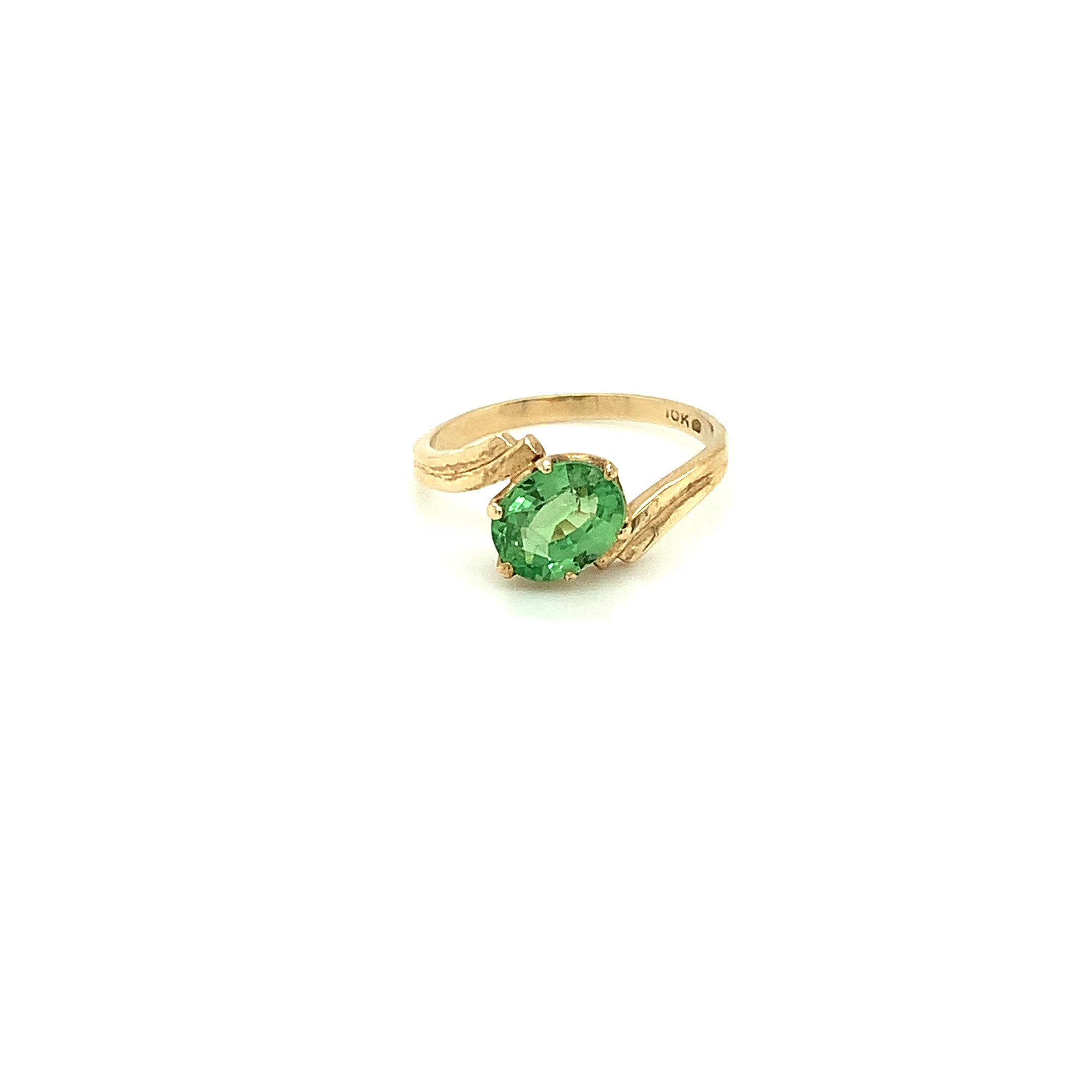 Natural Color Change Garnet Ring 10K Solid Gold 1.66ct Solitaire Ring Green Ring January Birthstone Ring Gemstone Ring Women's Ring Jewelry
