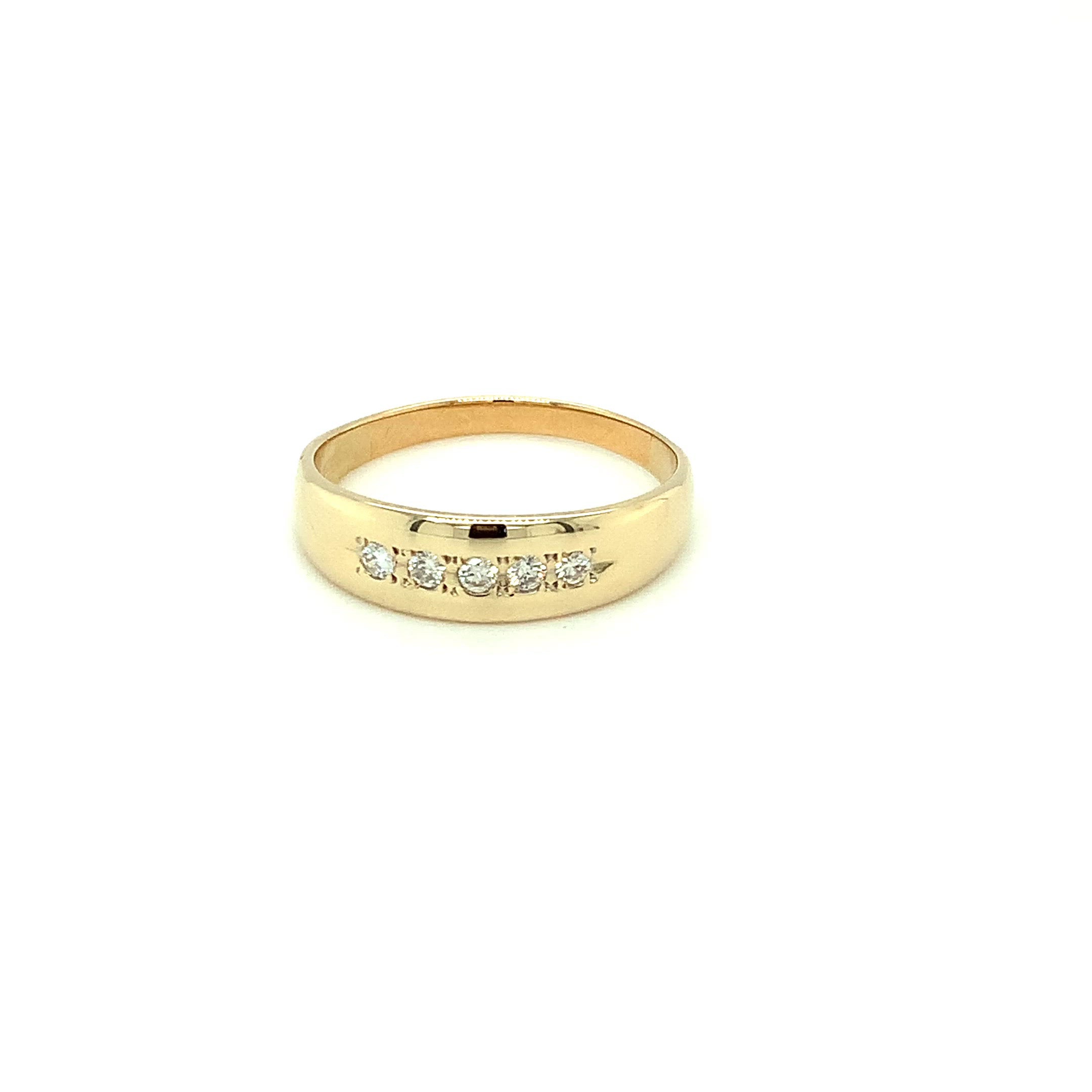 Natural Diamond Ring 14K Solid Gold .30tcw Men's Ring Band Ring Wedding Band Diamond Band Cocktail Ring Statement Ring Gold Ring Gold Band