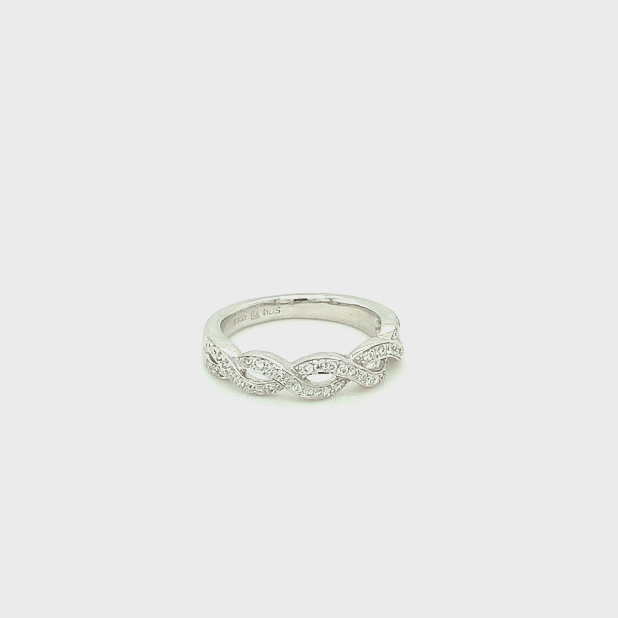 Natural Diamond Ring 14K Solid White Gold .44tcw Diamond Band Wedding Band Wedding Ring Anniversary Ring Bridal Jewelry Birthstone Ring