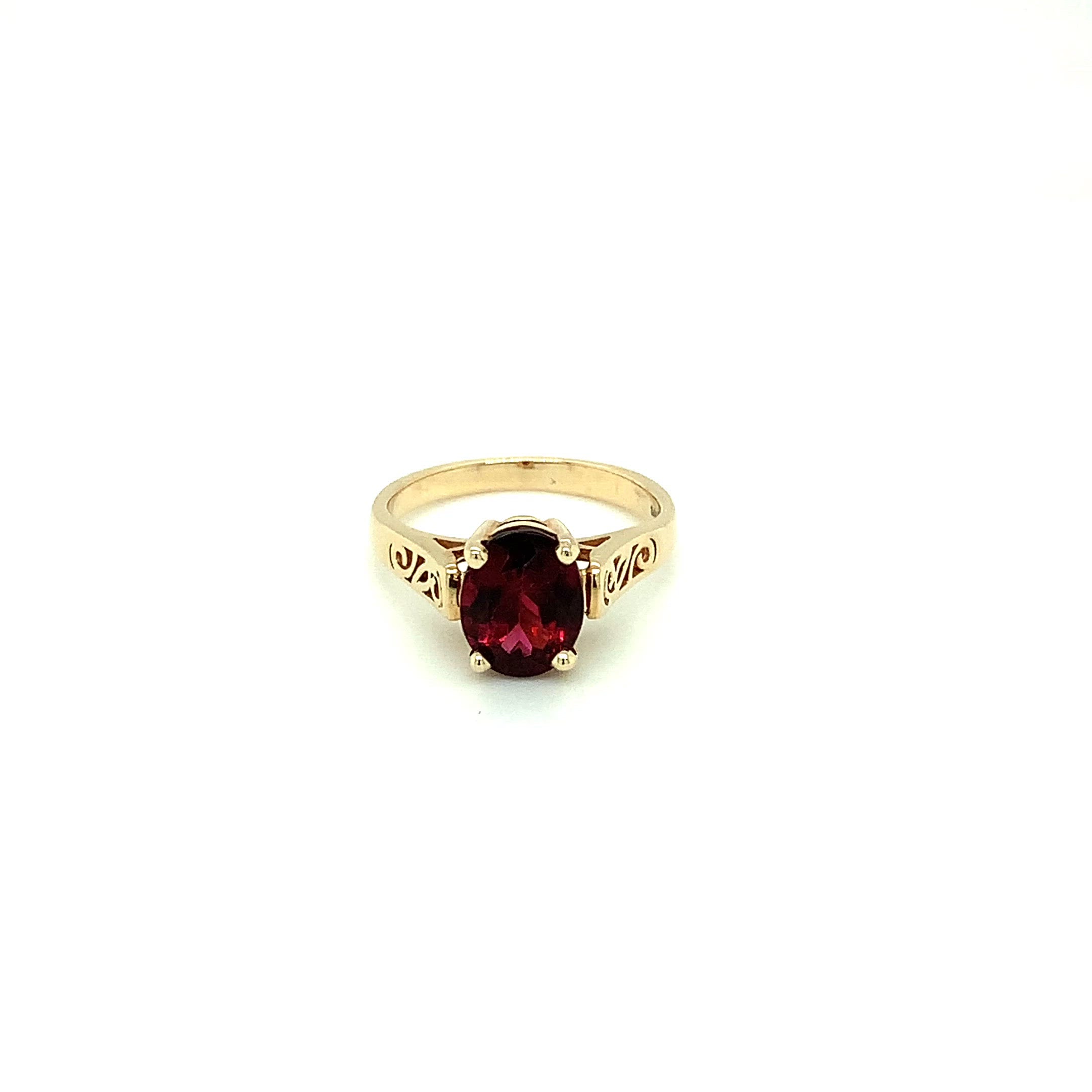 Natural Rubellite Ring 14K Solid Gold 1.90ct Pink Tourmaline Ring Solitaire Ring Vintage Ring Antique Ring Women's Ring Fine Estate Jewelry