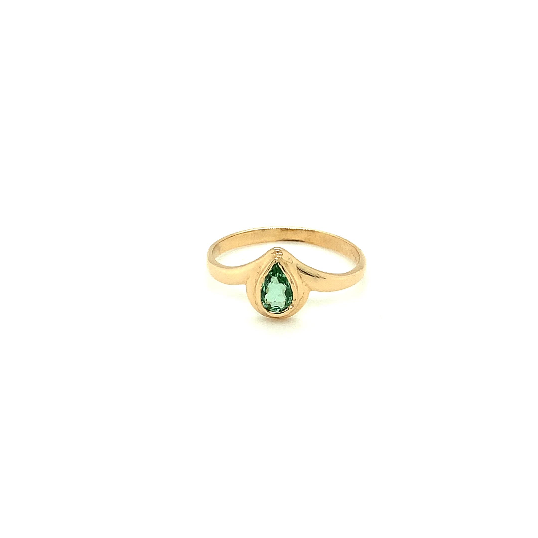 Natural Paraiba Tourmaline Ring 18K Solid Gold .40ct Solitaire Ring Fine Women's Ring Estate Jewelry Gemstone Ring Statement Ring Birthstone