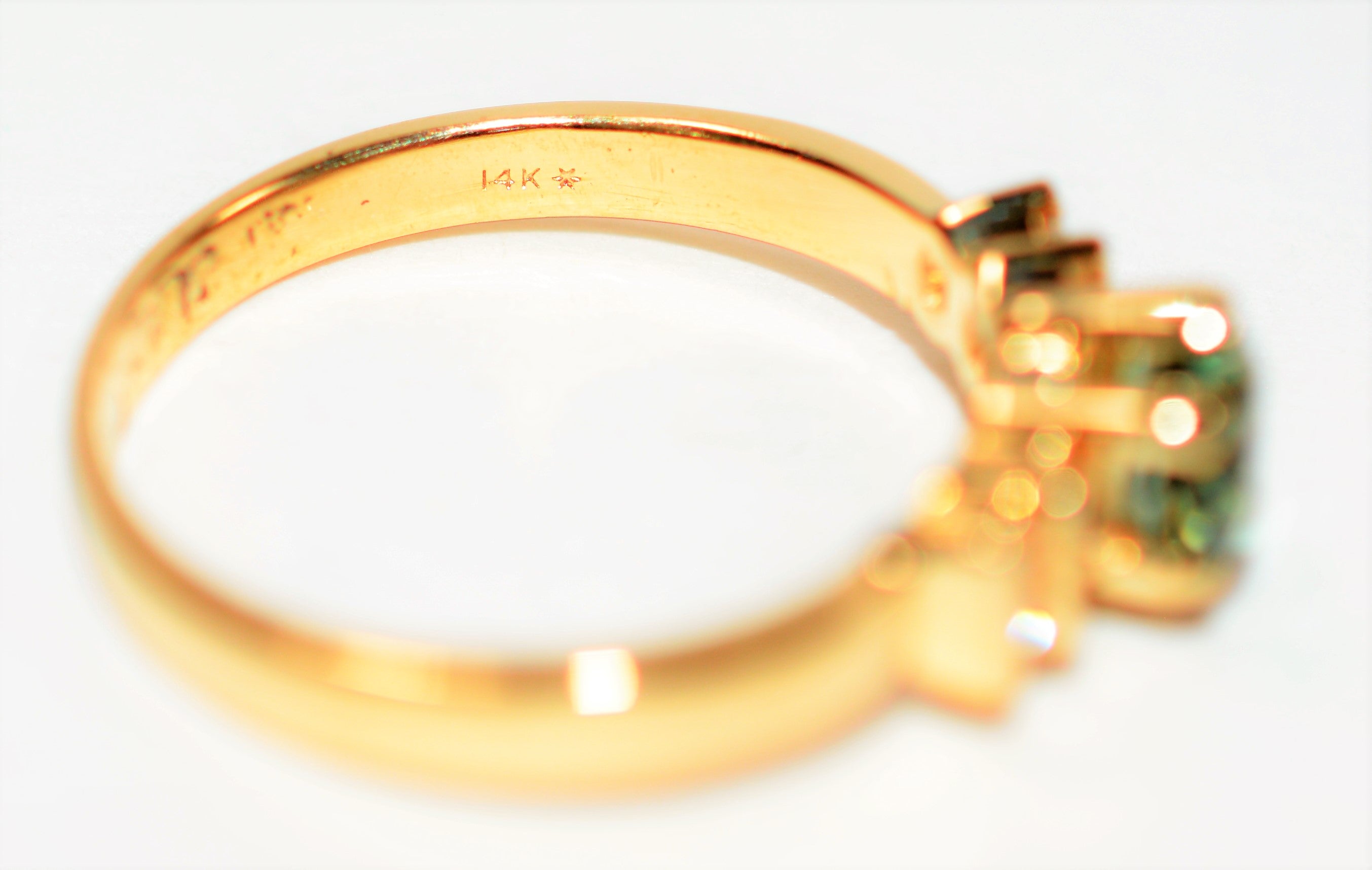 Natural Paraiba Tourmaline & Diamond Ring 14K Solid Gold .78tcw Statement Women's Ring Gemstone Ring Estate Ring Fine Jewellery Ladies Ring