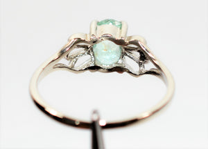Natural Paraiba Tourmaline Ring 10K Solid White Gold .64ct Solitaire Ring Gemstone Ring Women's Ring Fine Ring Birthstone Ring Jewellery