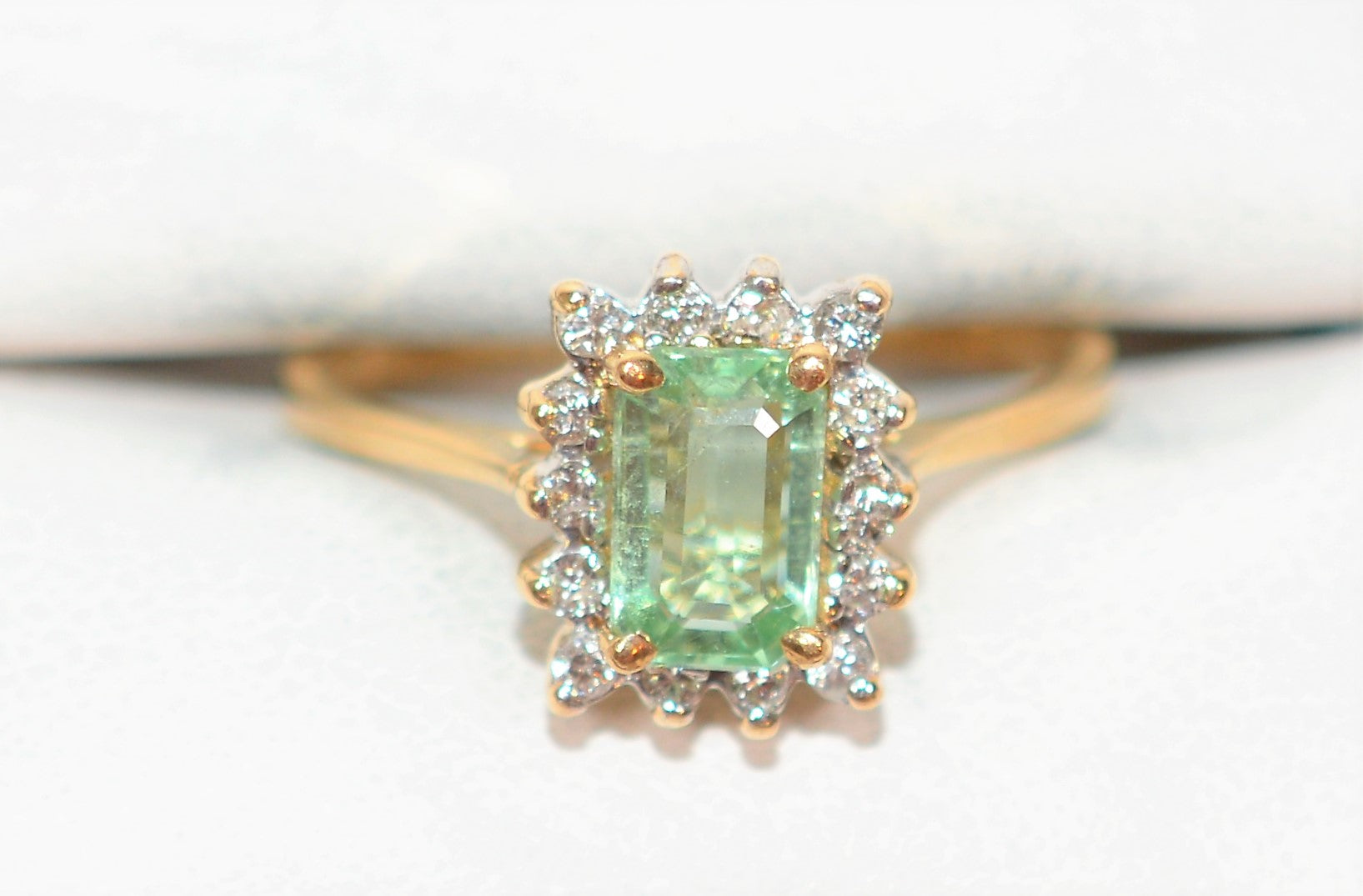Natural Paraiba Tourmaline & Diamond Ring 14K Solid Gold 1.51tcw Rare Gemstone Women's Ring Estate Jewelry Fine Ring Engagement Ring Bridal