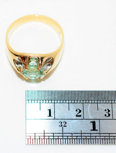Certified Natural Paraiba Tourmaline Ring 10K Solid Gold 2.10ct Gemstone Ring Men's Ring Solitaire Ring Birthstone Ring Cocktail Ring Estate