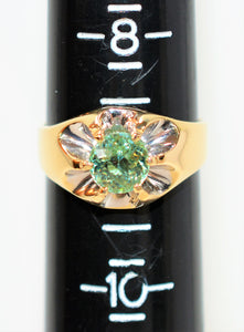 Certified Natural Paraiba Tourmaline Ring 10K Solid Gold 2.10ct Gemstone Ring Men's Ring Solitaire Ring Birthstone Ring Cocktail Ring Estate