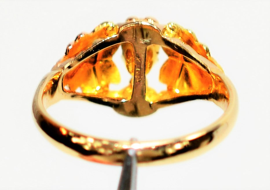 Natural Diamond Ring 10K Solid Gold Black Hills Gold .17ct Women's Ring Boho Ring Nature Ring Black Hills Dakota Fine Jewelry Ladies Ring