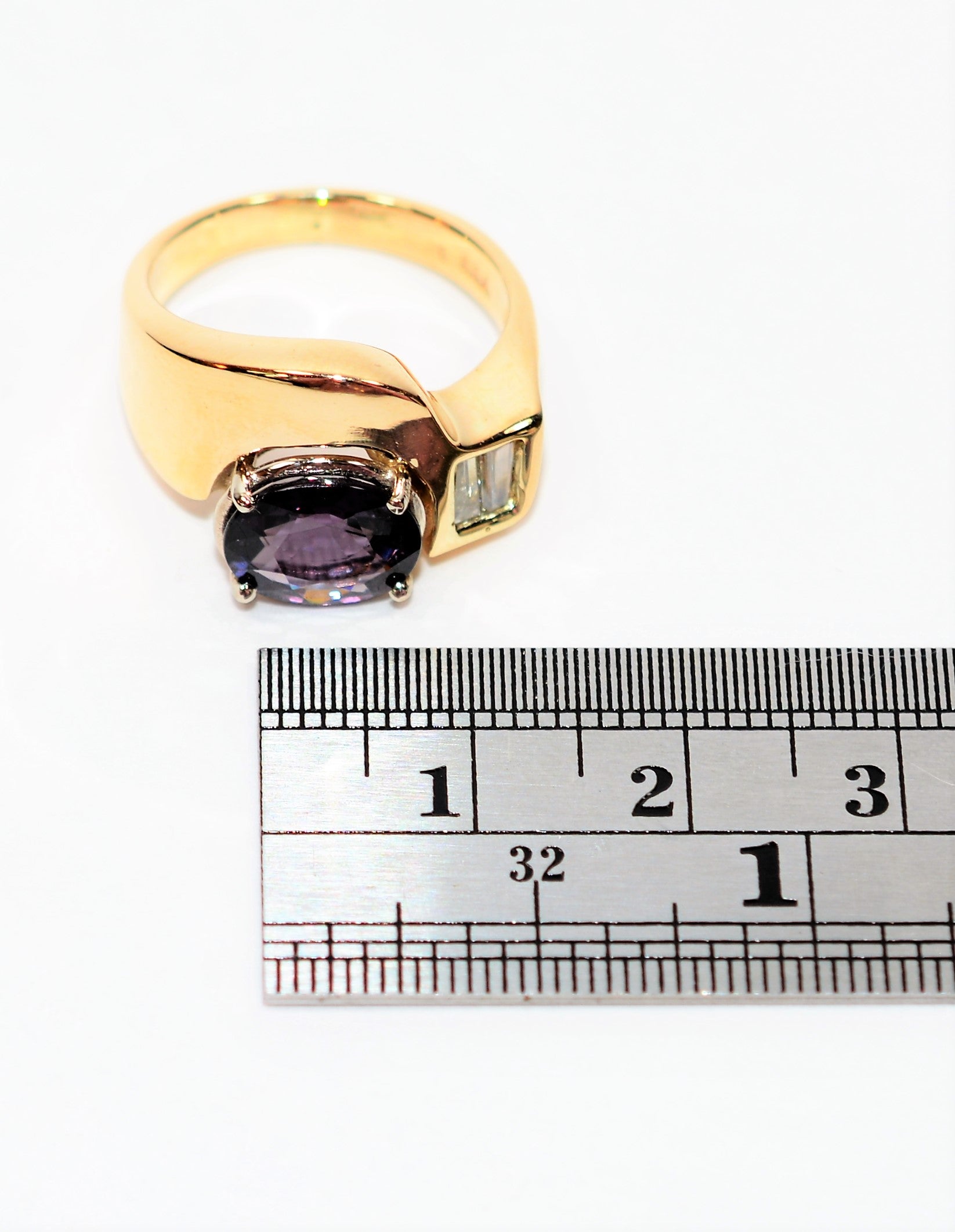 Natural Spinel & Diamond Ring 14K Solid Gold 2.85tcw Cocktail Ring Gemstone Ring June Birthstone Ring Statement Ring Women's Ring Jewellery