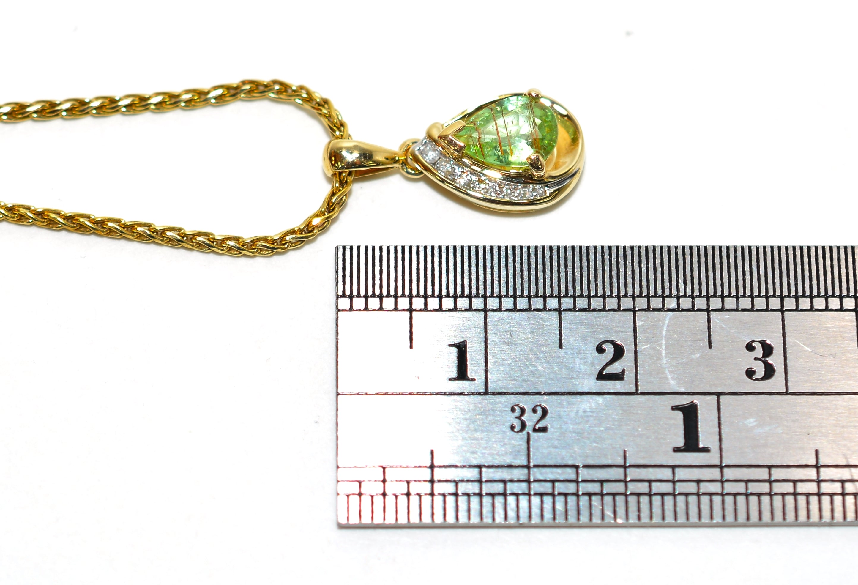 Natural Paraiba Tourmaline & Diamond Necklace 14K Solid Gold .74tcw Tourmaline Pendant Necklace Fine Jewelry Vintage Jewelry Fine Jewellery