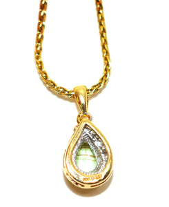 Natural Paraiba Tourmaline & Diamond Necklace 14K Solid Gold .72tcw Tourmaline Pendant Necklace Fine Jewelry Vintage Jewelry Fine Jewellery