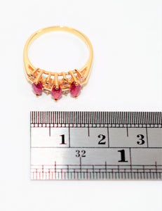 Natural Ruby & Diamond Ring 14K Solid Gold 1.17tcw Ruby Ring July Birthstone Ring Cluster Ring Vintage Ring Women's Ring Fine Ring Jewellery