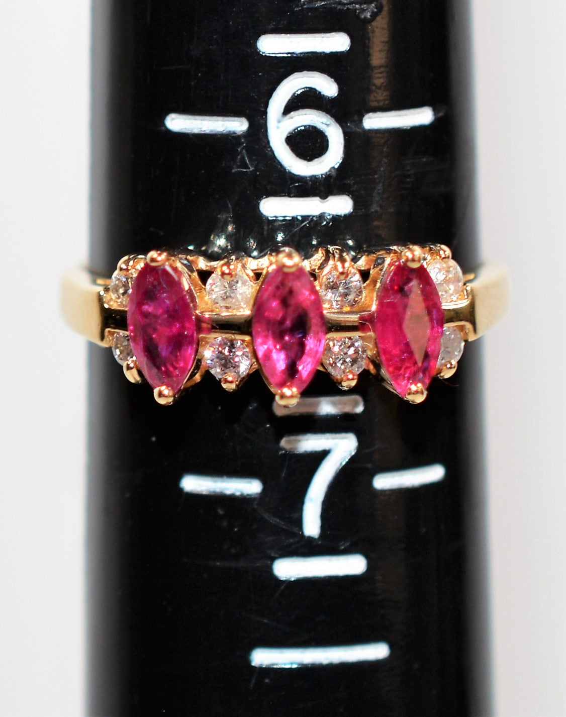Natural Ruby & Diamond Ring 14K Solid Gold 1.23tcw Ruby Ring July Birthstone Ring Cluster Ring Vintage Ring Women's Ring Fine Ring Jewellery